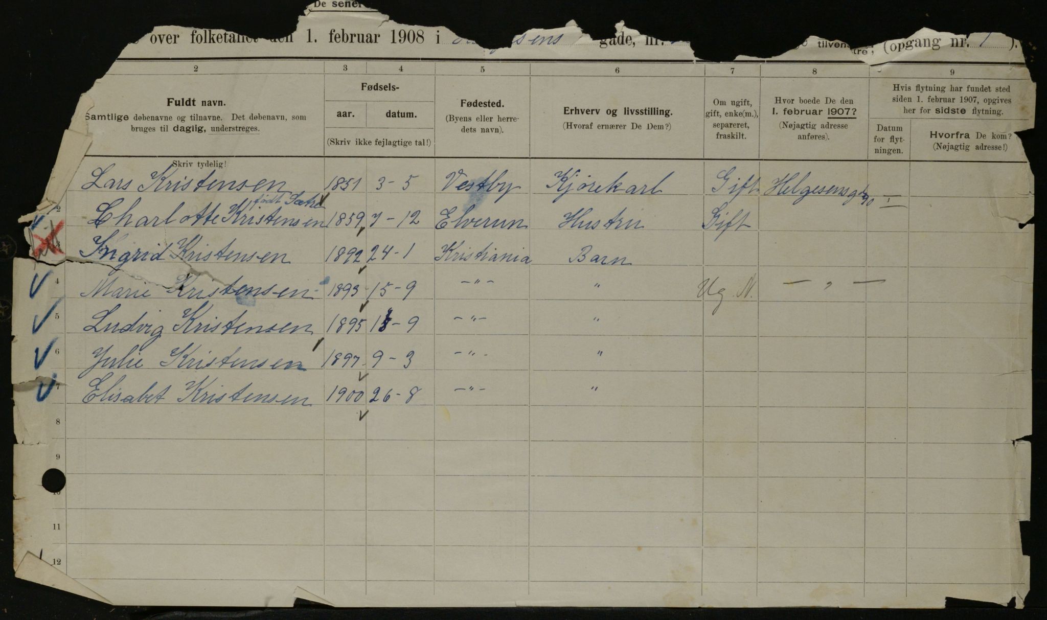 OBA, Municipal Census 1908 for Kristiania, 1908, p. 34622