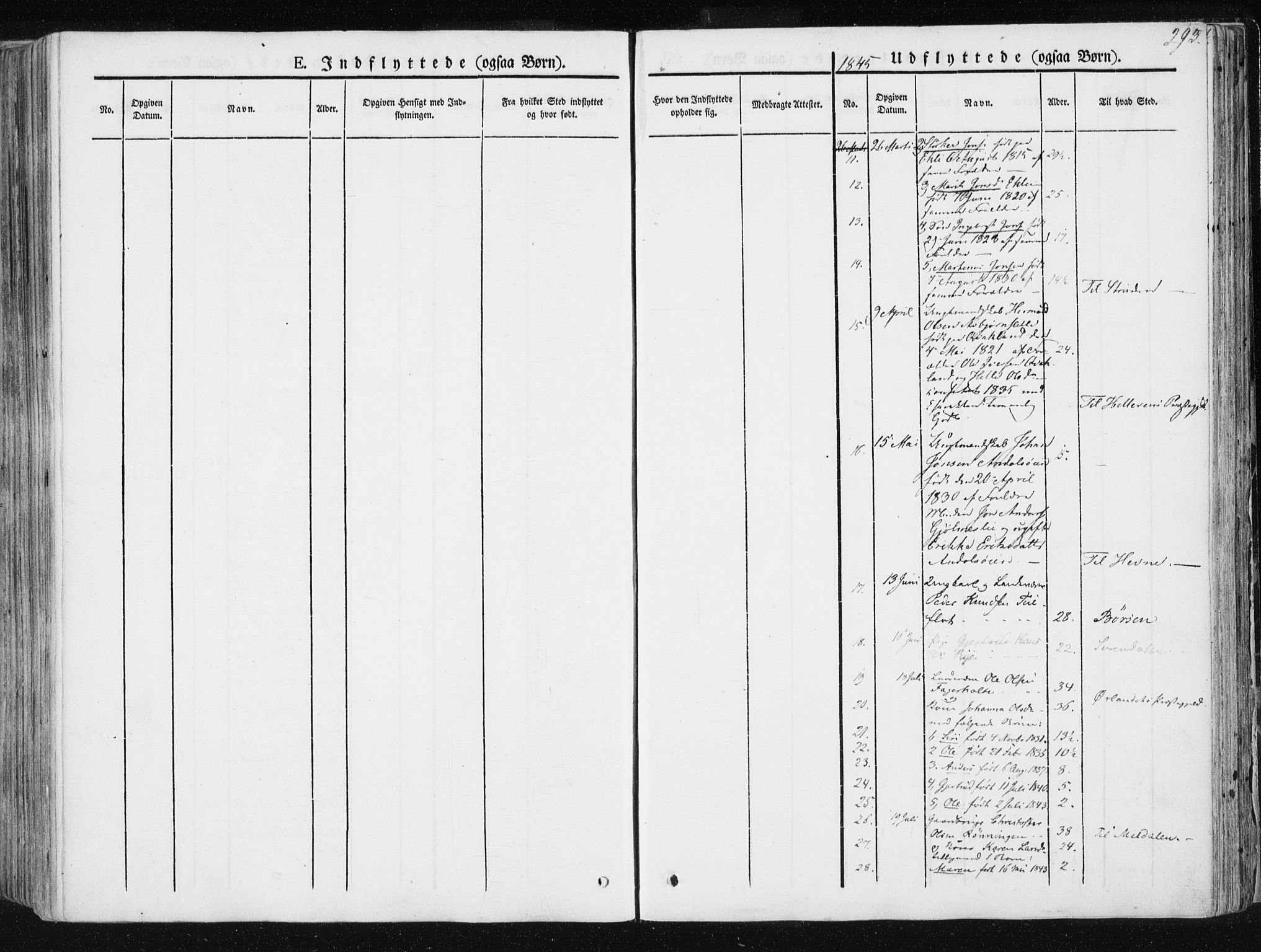 Ministerialprotokoller, klokkerbøker og fødselsregistre - Sør-Trøndelag, AV/SAT-A-1456/668/L0805: Parish register (official) no. 668A05, 1840-1853, p. 293