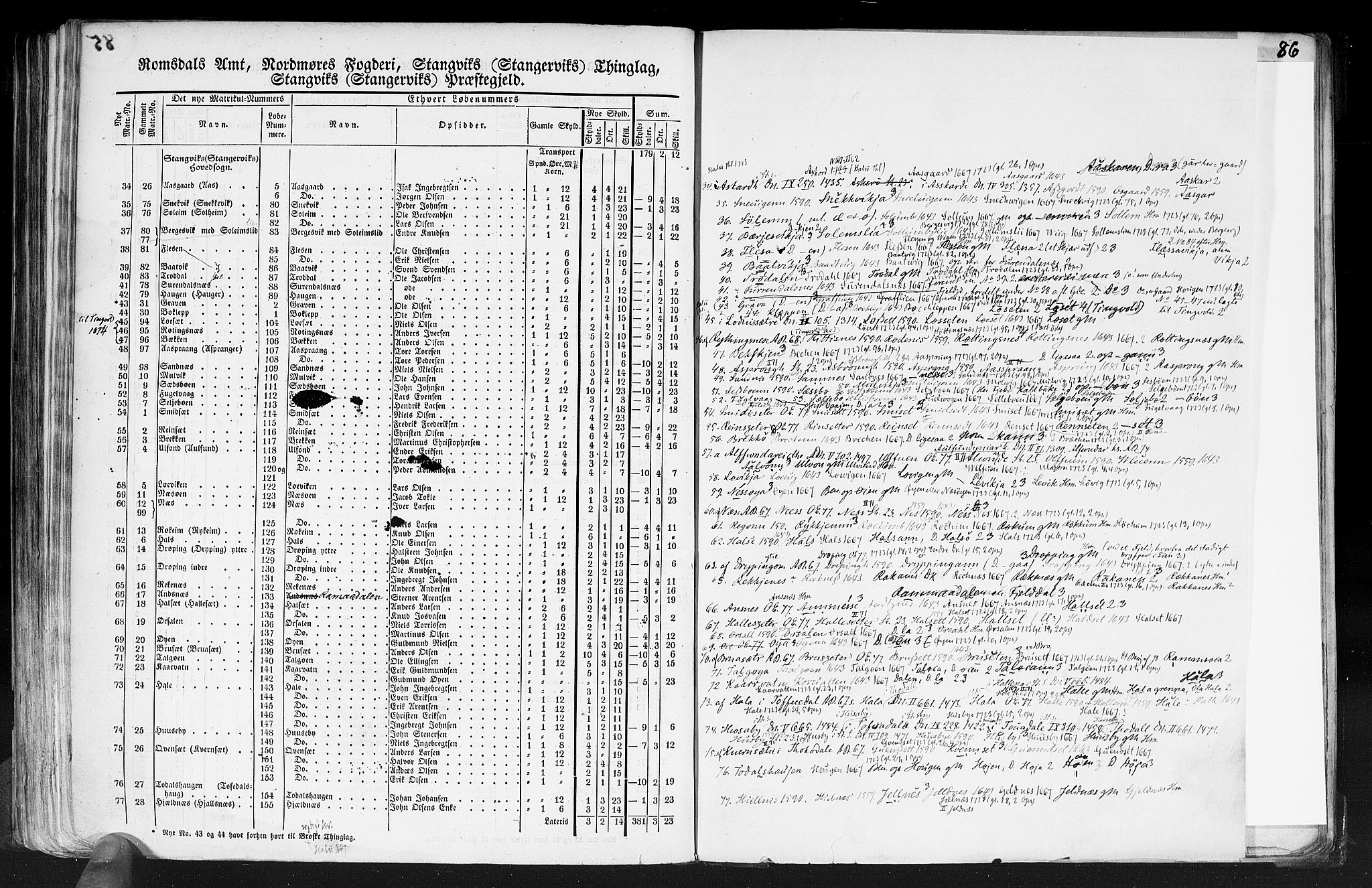 Rygh, AV/RA-PA-0034/F/Fb/L0013: Matrikkelen for 1838 - Romsdal amt (Møre og Romsdal fylke), 1838, p. 85b