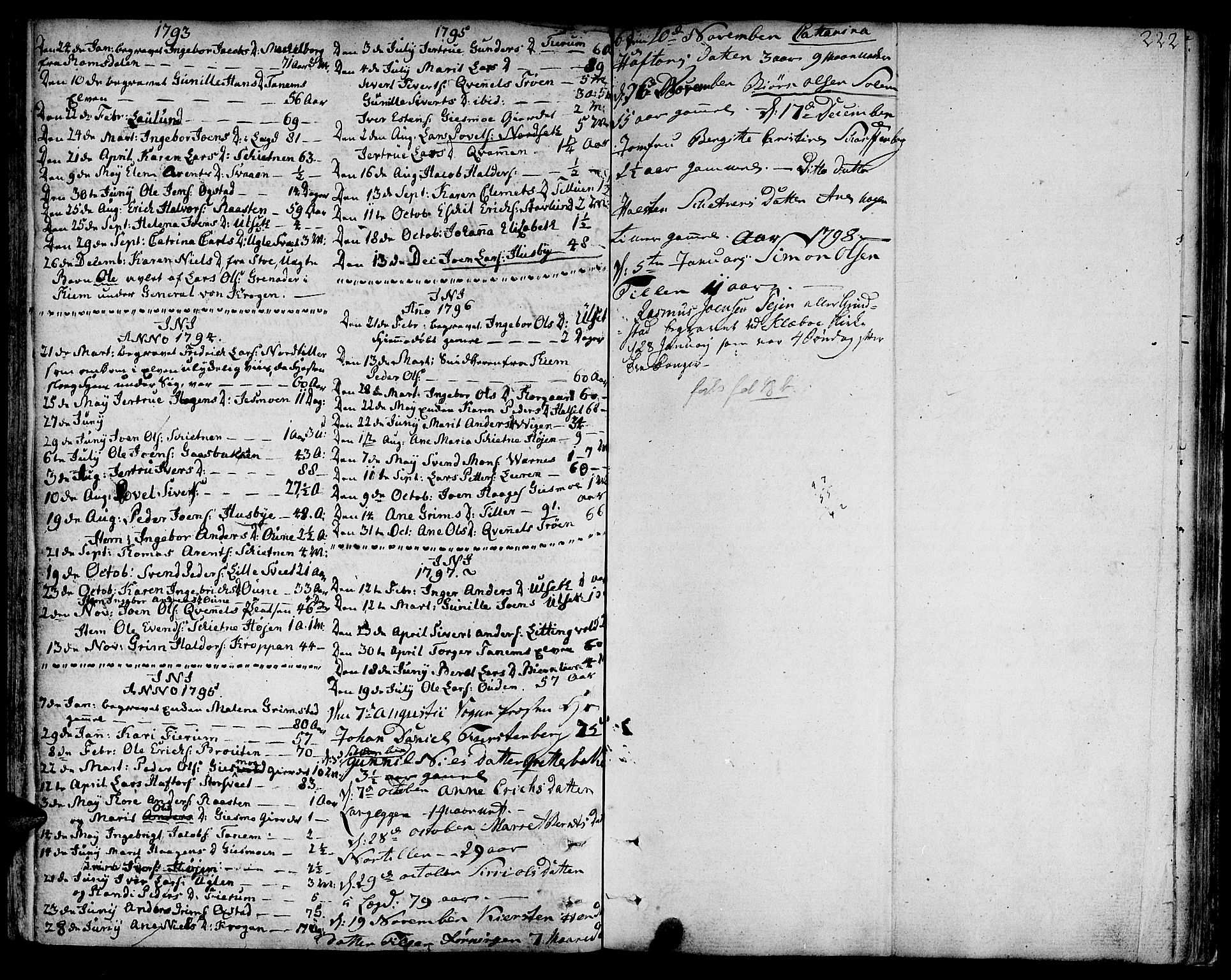 Ministerialprotokoller, klokkerbøker og fødselsregistre - Sør-Trøndelag, SAT/A-1456/618/L0438: Parish register (official) no. 618A03, 1783-1815, p. 222