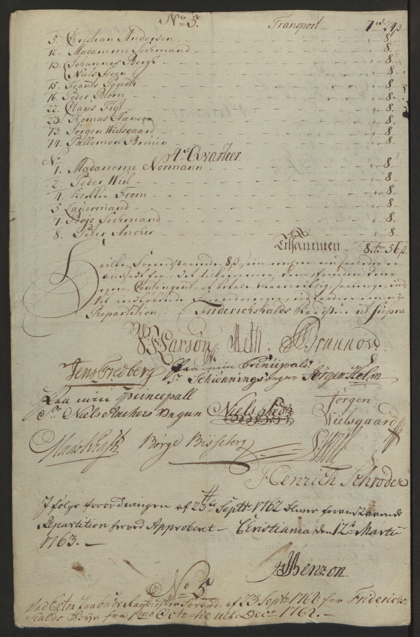 Rentekammeret inntil 1814, Reviderte regnskaper, Byregnskaper, RA/EA-4066/R/Ra/L0006/0001: [A4] Kontribusjonsregnskap / Ekstraskatt, 1762-1772, p. 62