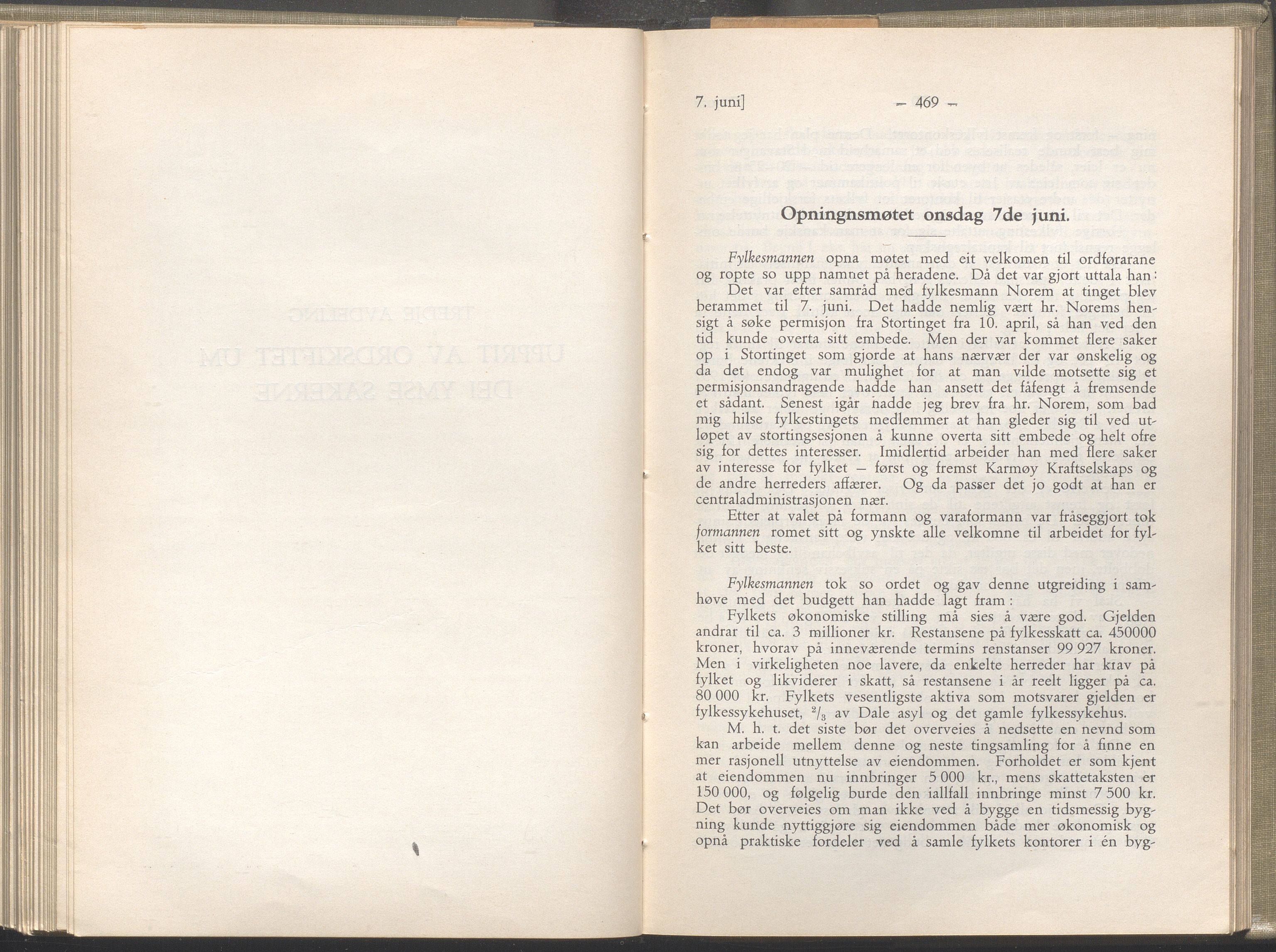 Rogaland fylkeskommune - Fylkesrådmannen , IKAR/A-900/A/Aa/Aaa/L0052: Møtebok , 1933, p. 468-469