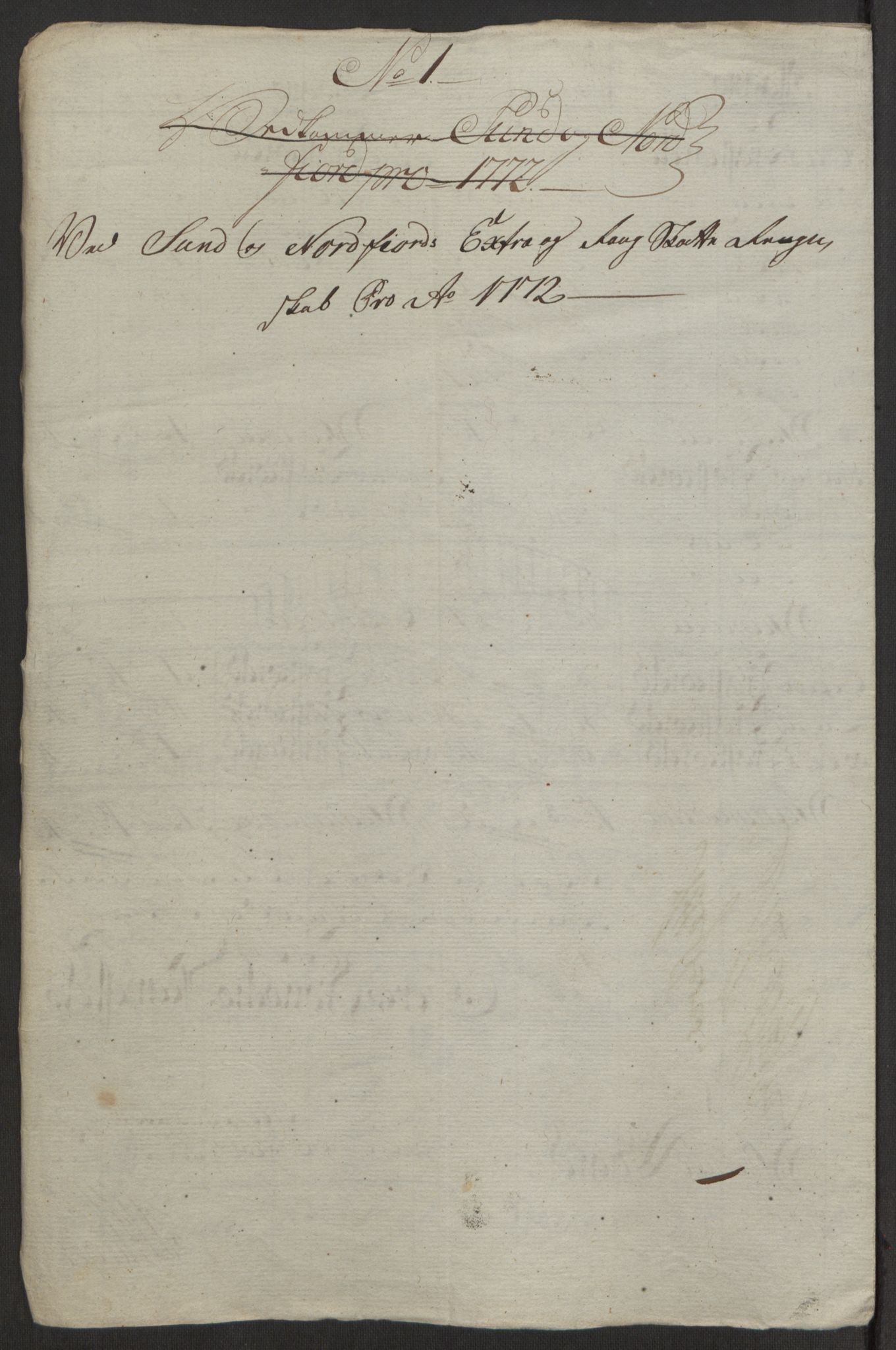 Rentekammeret inntil 1814, Reviderte regnskaper, Fogderegnskap, RA/EA-4092/R53/L3551: Ekstraskatten Sunn- og Nordfjord, 1772, p. 22