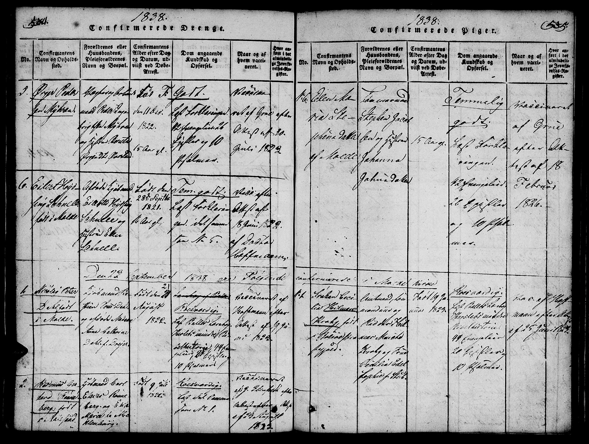 Ministerialprotokoller, klokkerbøker og fødselsregistre - Møre og Romsdal, SAT/A-1454/558/L0688: Parish register (official) no. 558A02, 1818-1843, p. 534-535