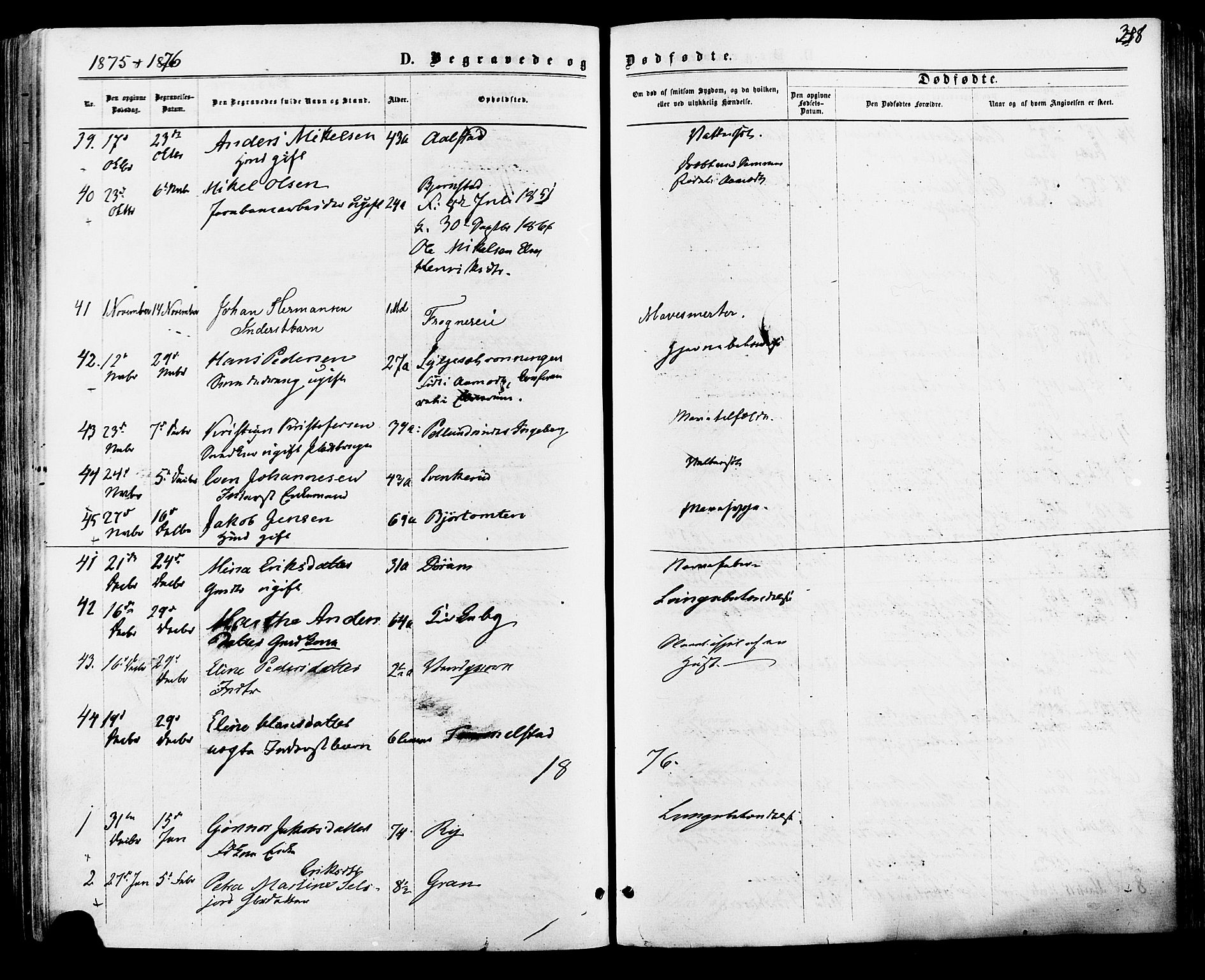 Vang prestekontor, Hedmark, AV/SAH-PREST-008/H/Ha/Haa/L0015: Parish register (official) no. 15, 1871-1885, p. 358