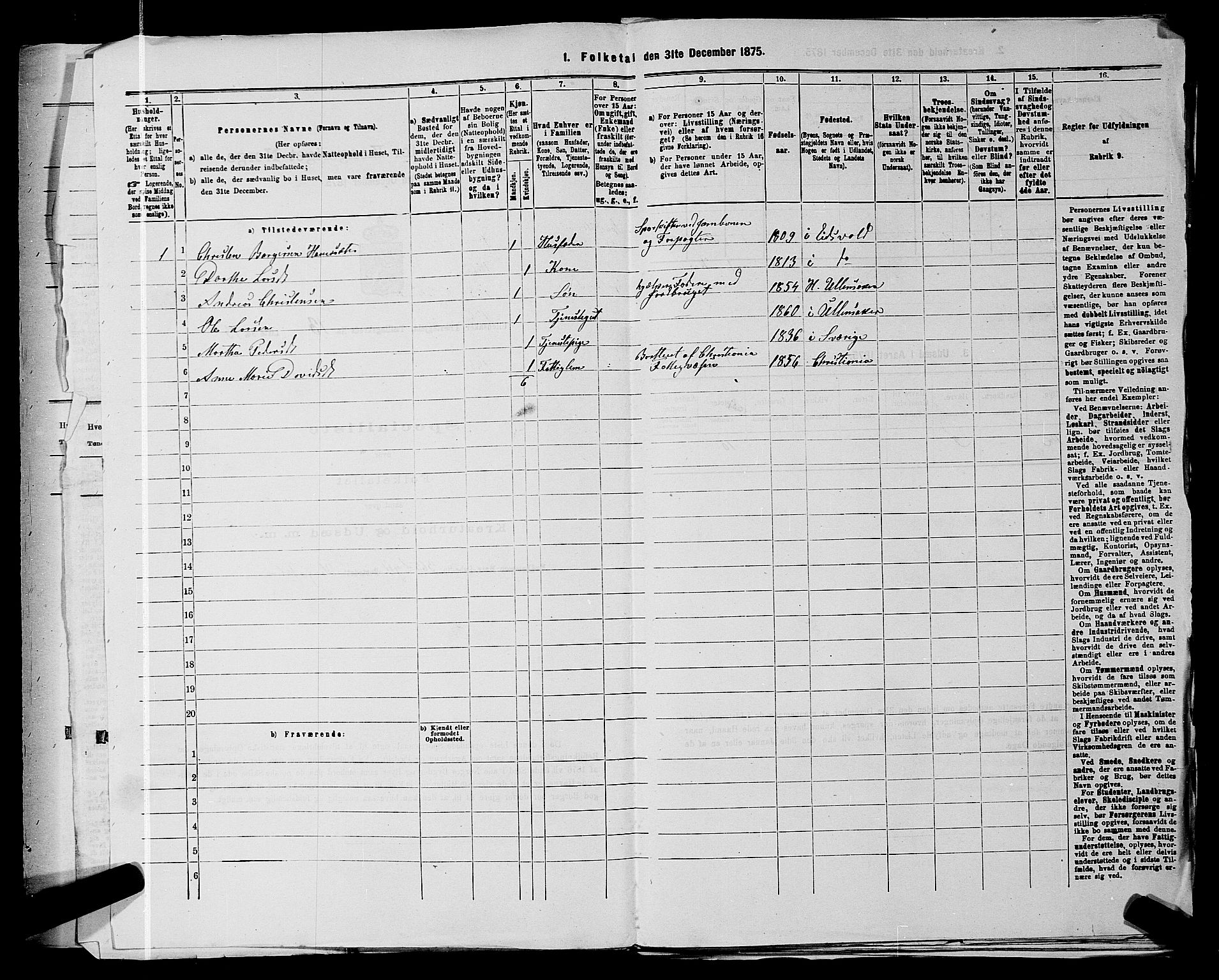 RA, 1875 census for 0235P Ullensaker, 1875, p. 1862