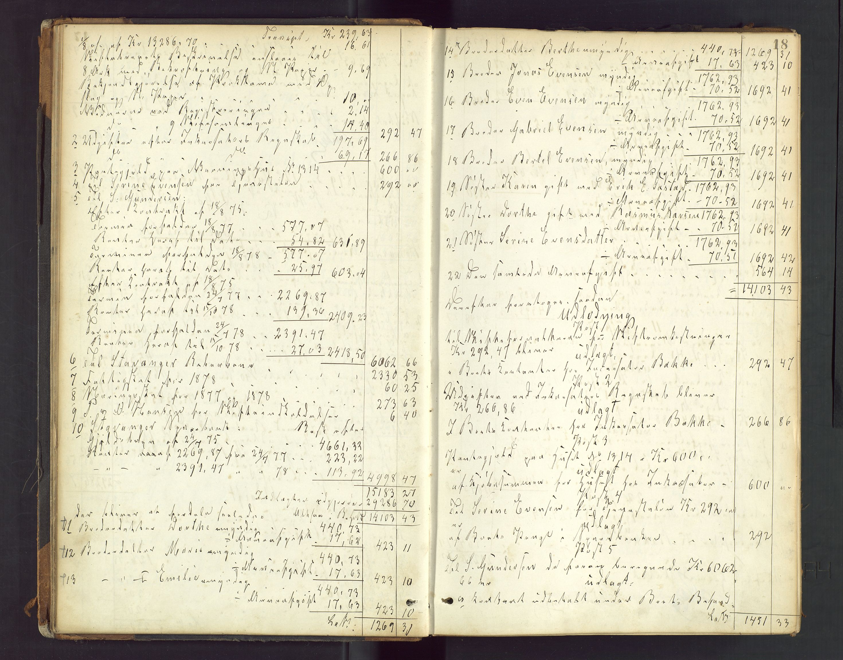 Stavanger byfogd, AV/SAST-A-101408/001/5/50/503BD/L0003: Skifteutlodningsprotokoll, 1878-1885, p. 18