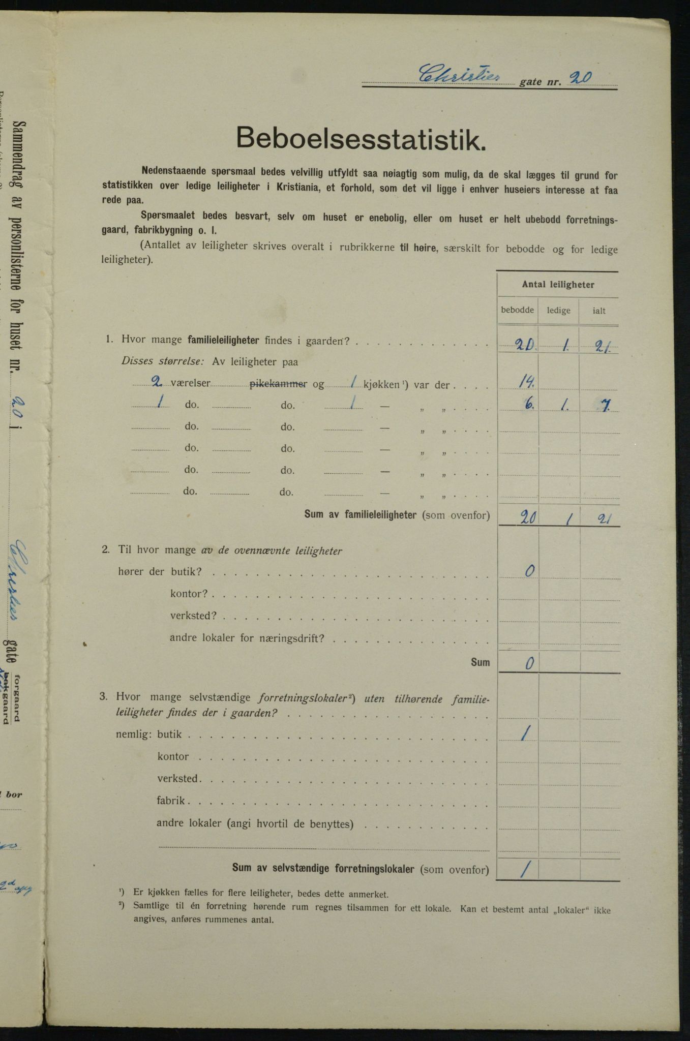 OBA, Municipal Census 1913 for Kristiania, 1913, p. 12365