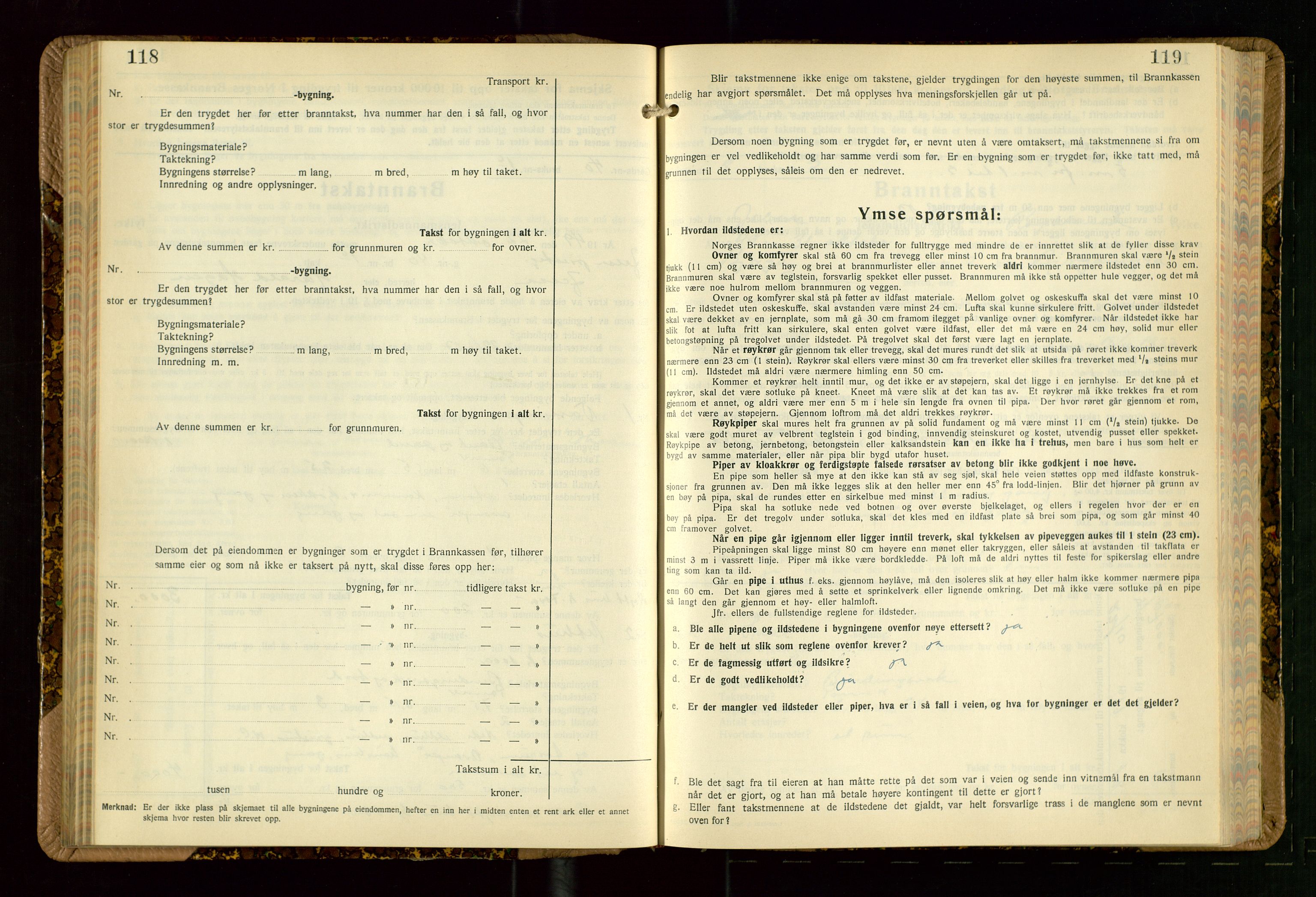 Jelsa lensmannskontor, AV/SAST-A-100360/Gob/L0003: "Branntakstprotokoll", 1942-1955, p. 118-119