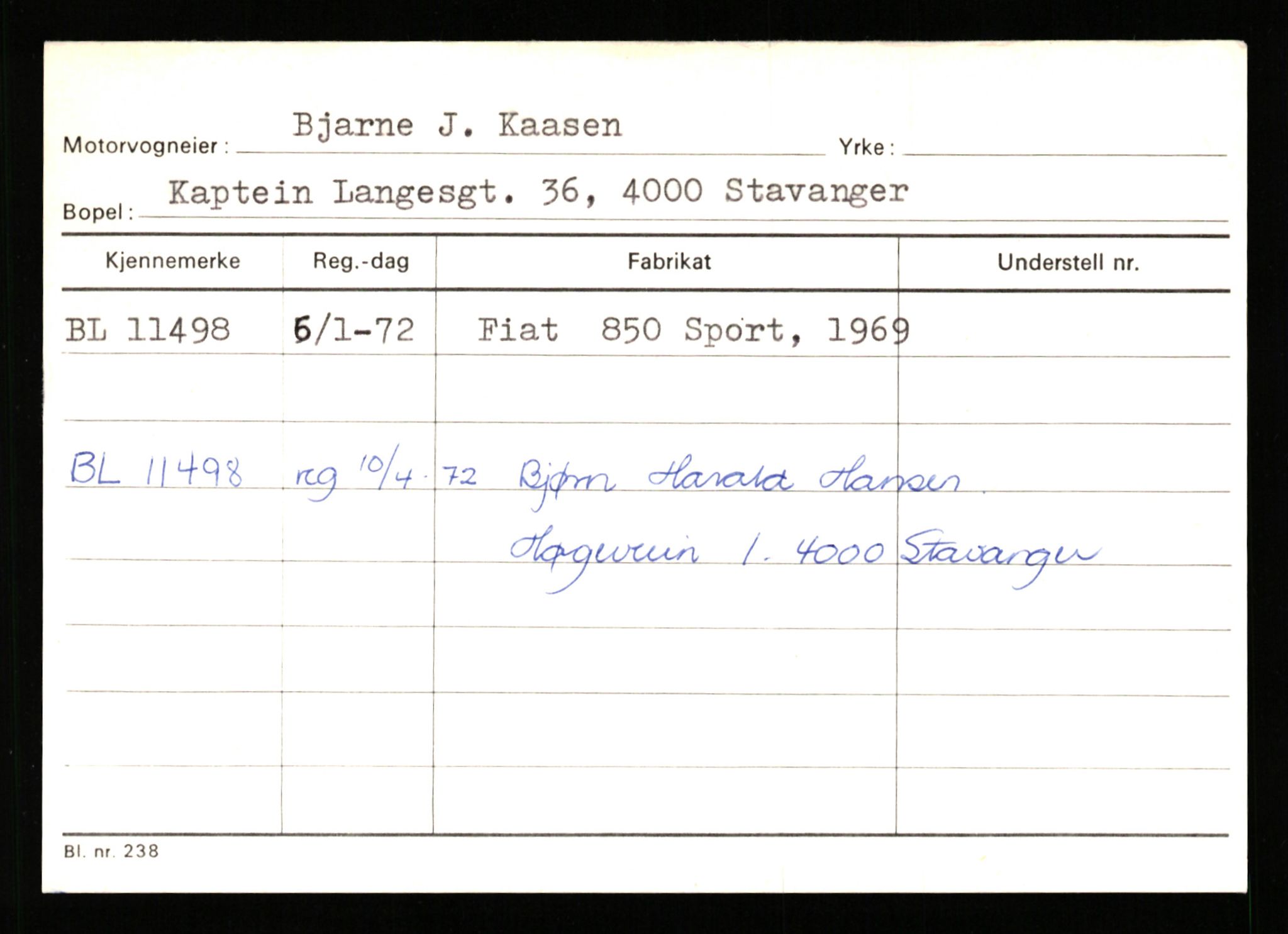 Stavanger trafikkstasjon, SAST/A-101942/0/G/L0003: Registreringsnummer: 10466 - 15496, 1930-1971, p. 1085