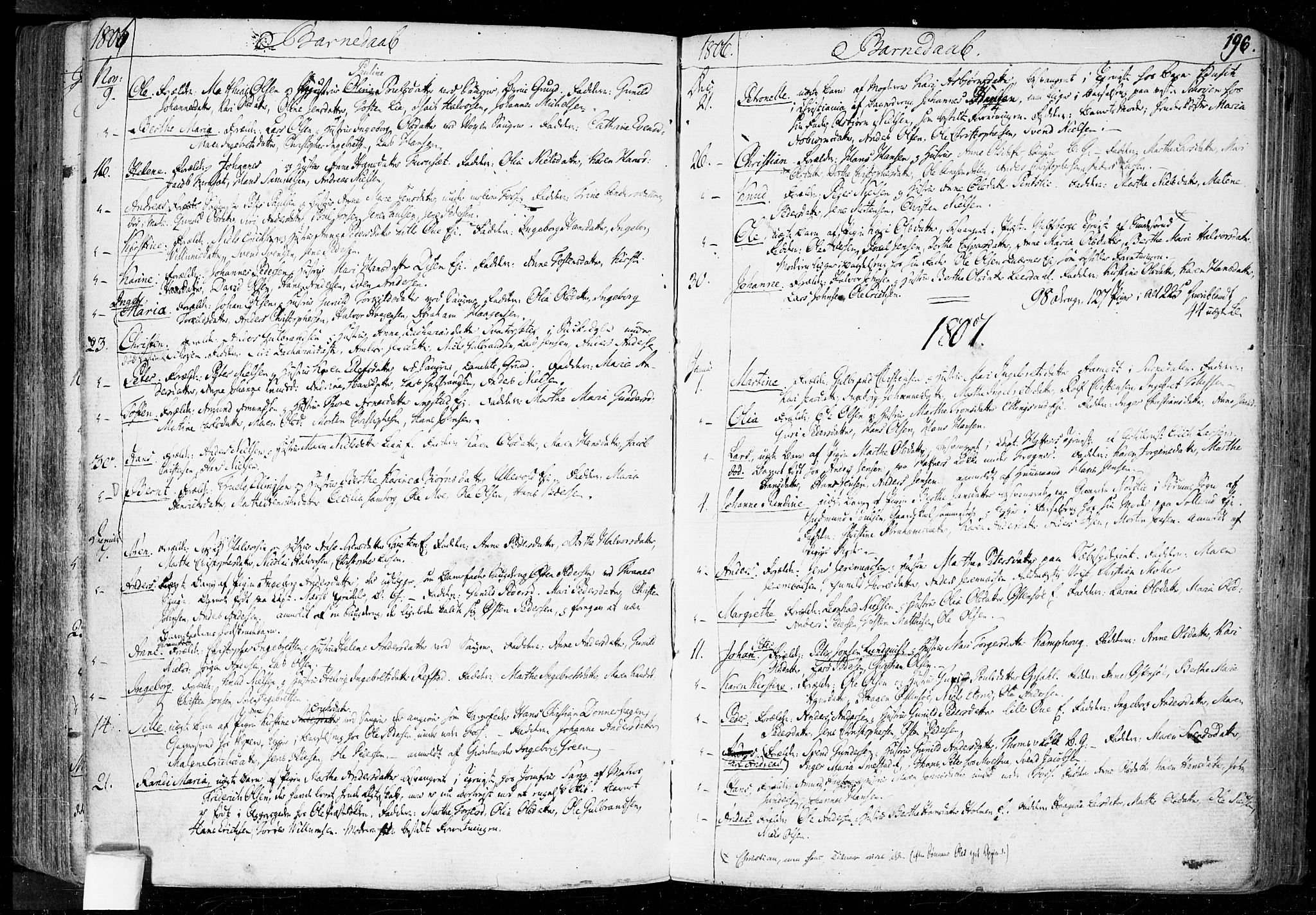 Aker prestekontor kirkebøker, SAO/A-10861/F/L0010: Parish register (official) no. 10, 1786-1809, p. 196