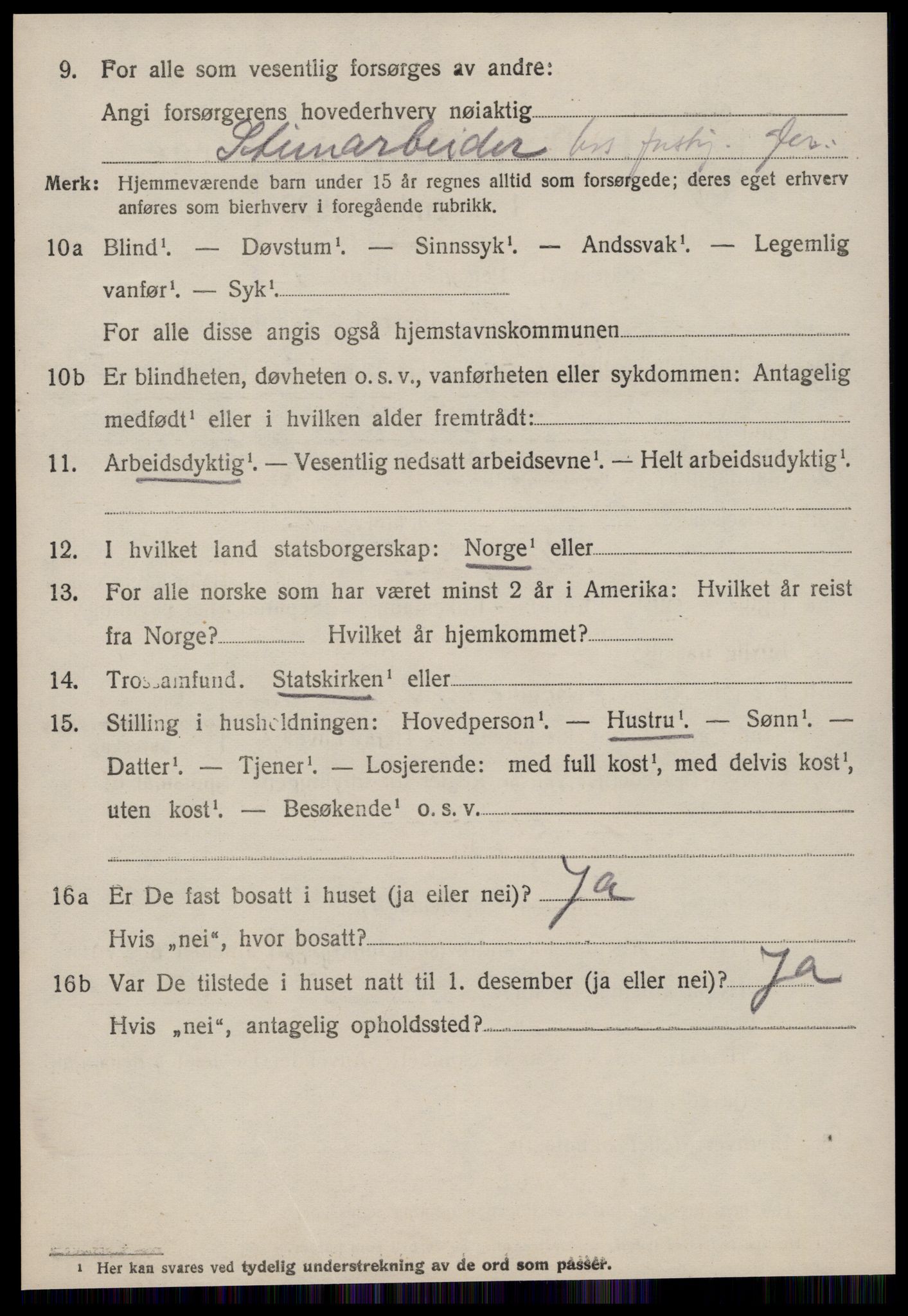 SAT, 1920 census for Borgund, 1920, p. 5101