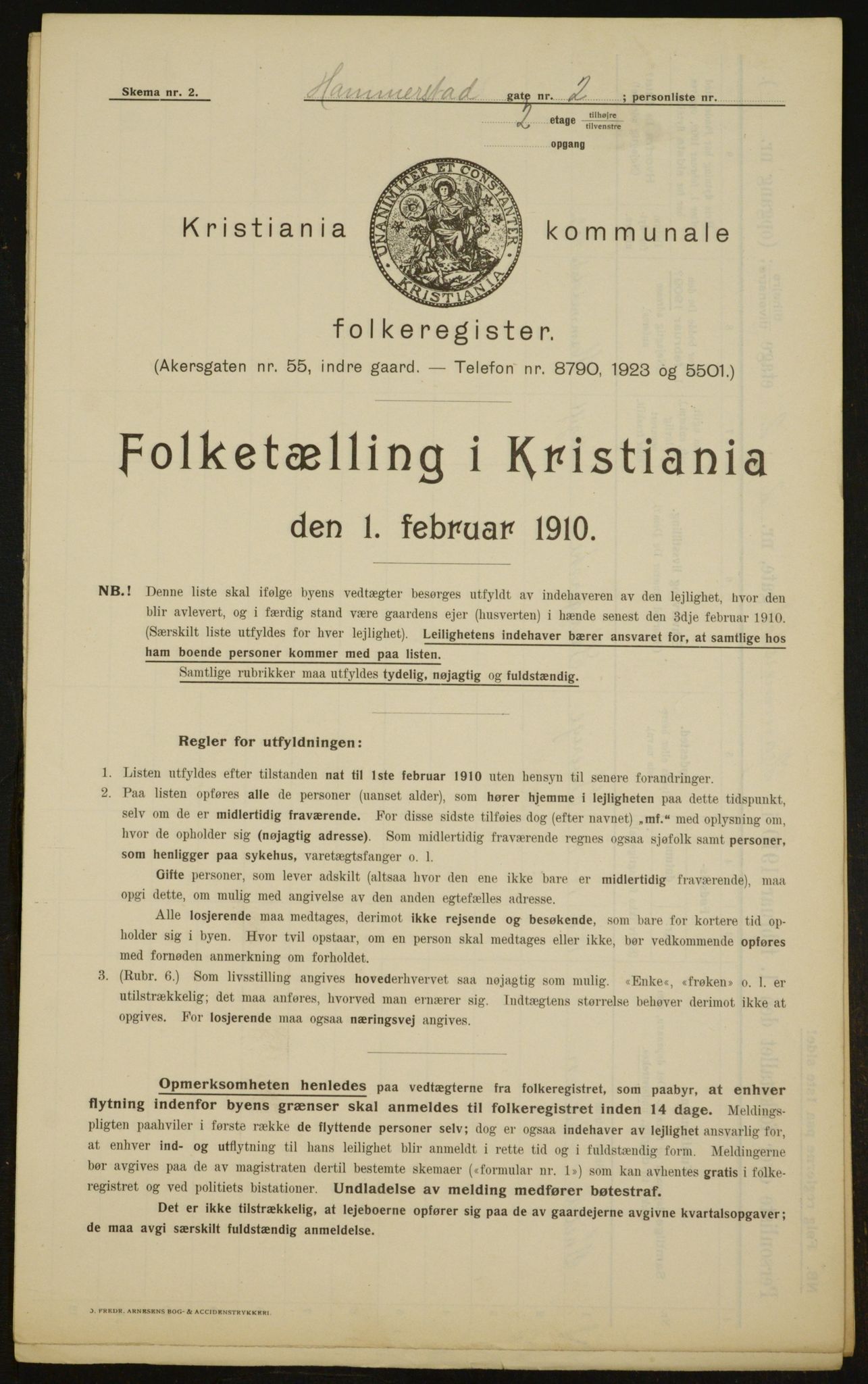 OBA, Municipal Census 1910 for Kristiania, 1910, p. 32392