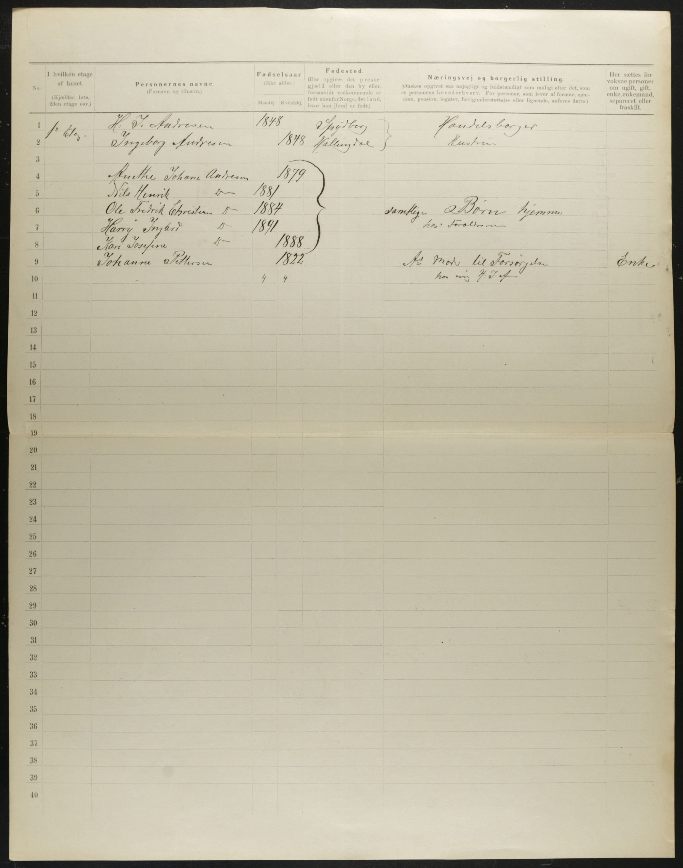 OBA, Municipal Census 1901 for Kristiania, 1901, p. 288