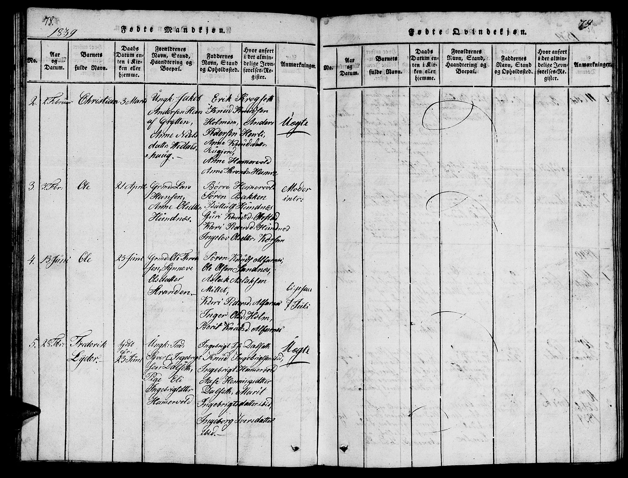 Ministerialprotokoller, klokkerbøker og fødselsregistre - Møre og Romsdal, AV/SAT-A-1454/548/L0613: Parish register (copy) no. 548C01, 1818-1846, p. 78-79