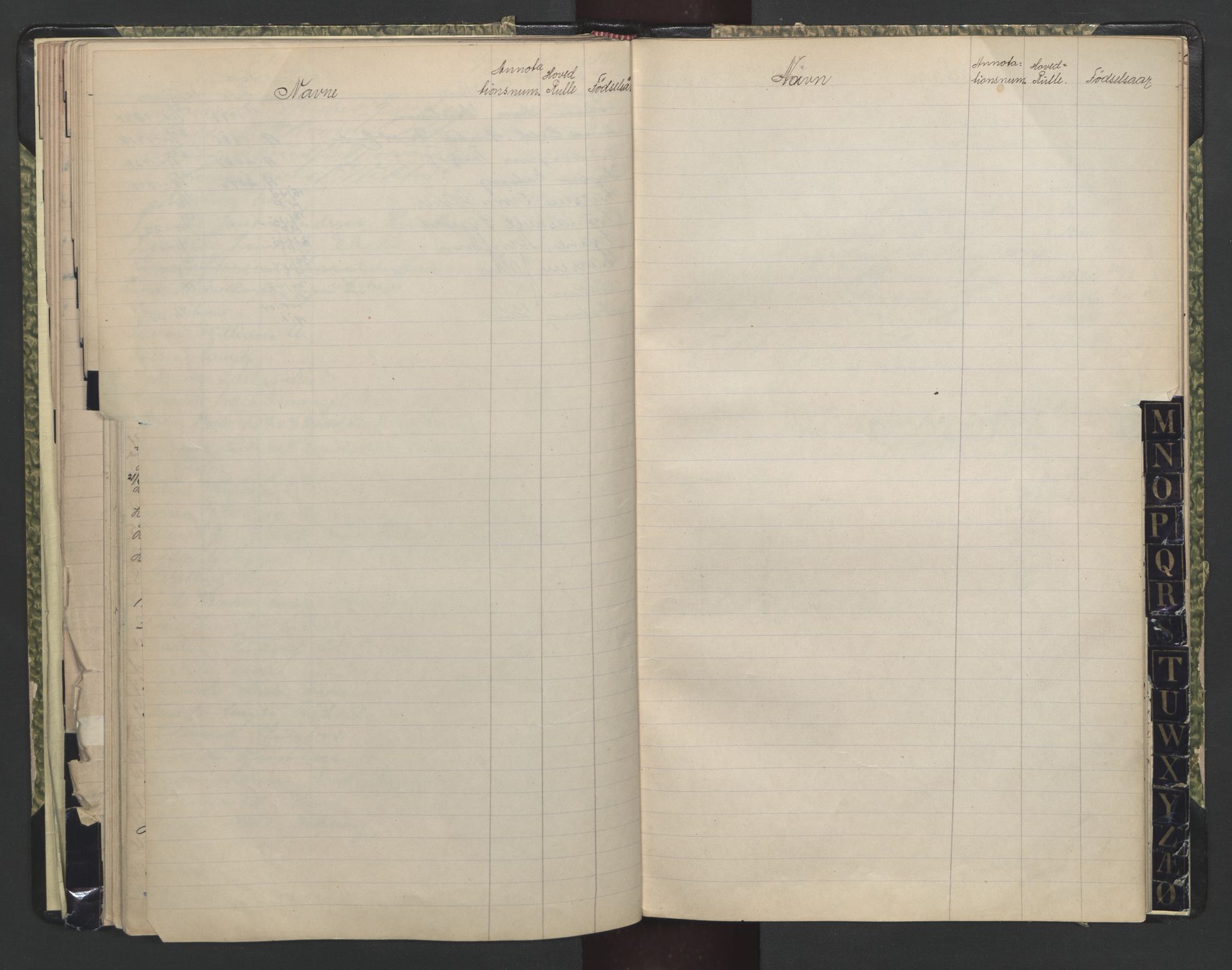 Brevik innrulleringskontor, AV/SAKO-A-833/G/Ga/L0002: Alf. navnregister til annotasjons- og hovedrullene, 1860-1948, p. 86