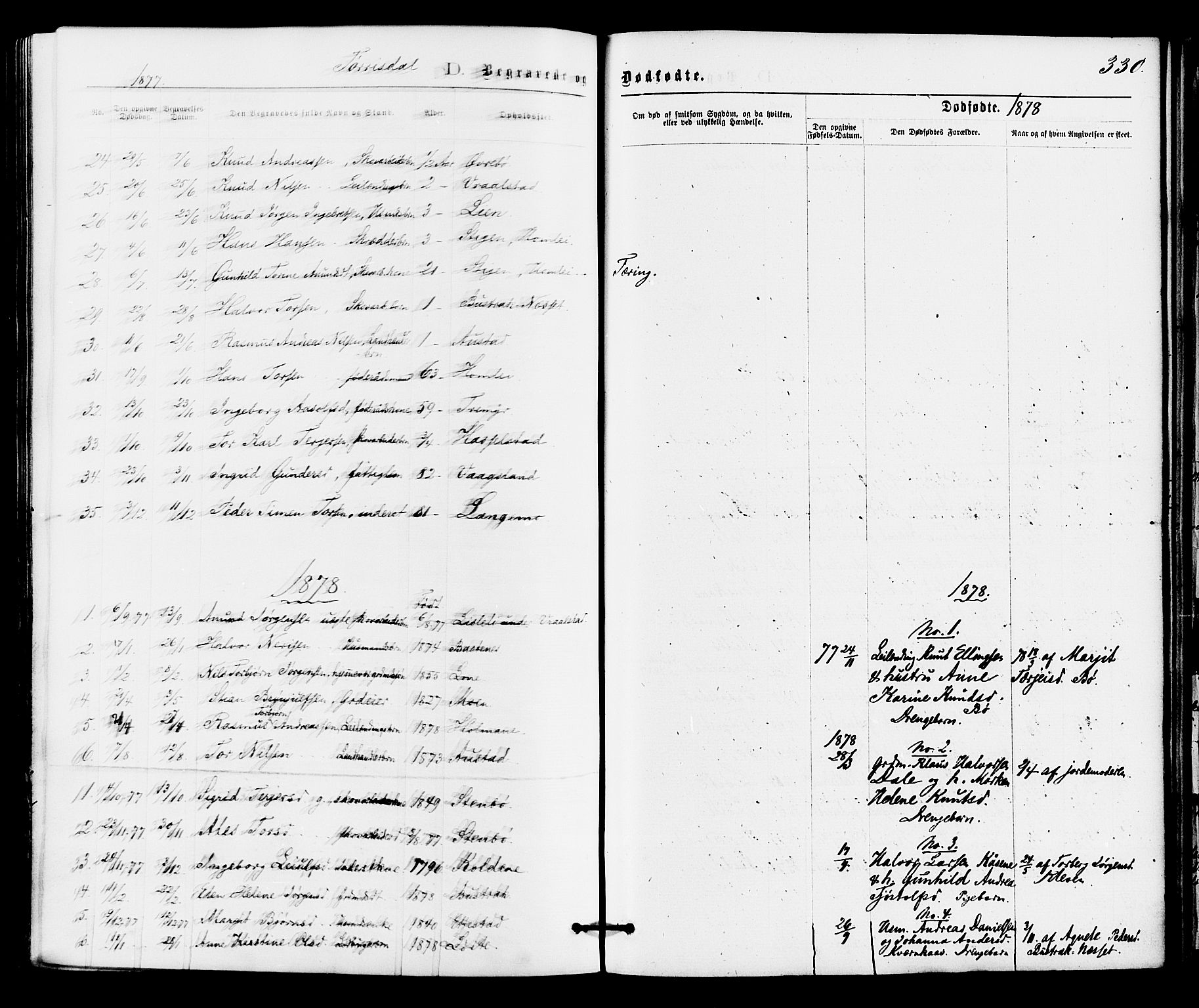 Drangedal kirkebøker, SAKO/A-258/F/Fa/L0009: Parish register (official) no. 9 /2, 1872-1884, p. 330