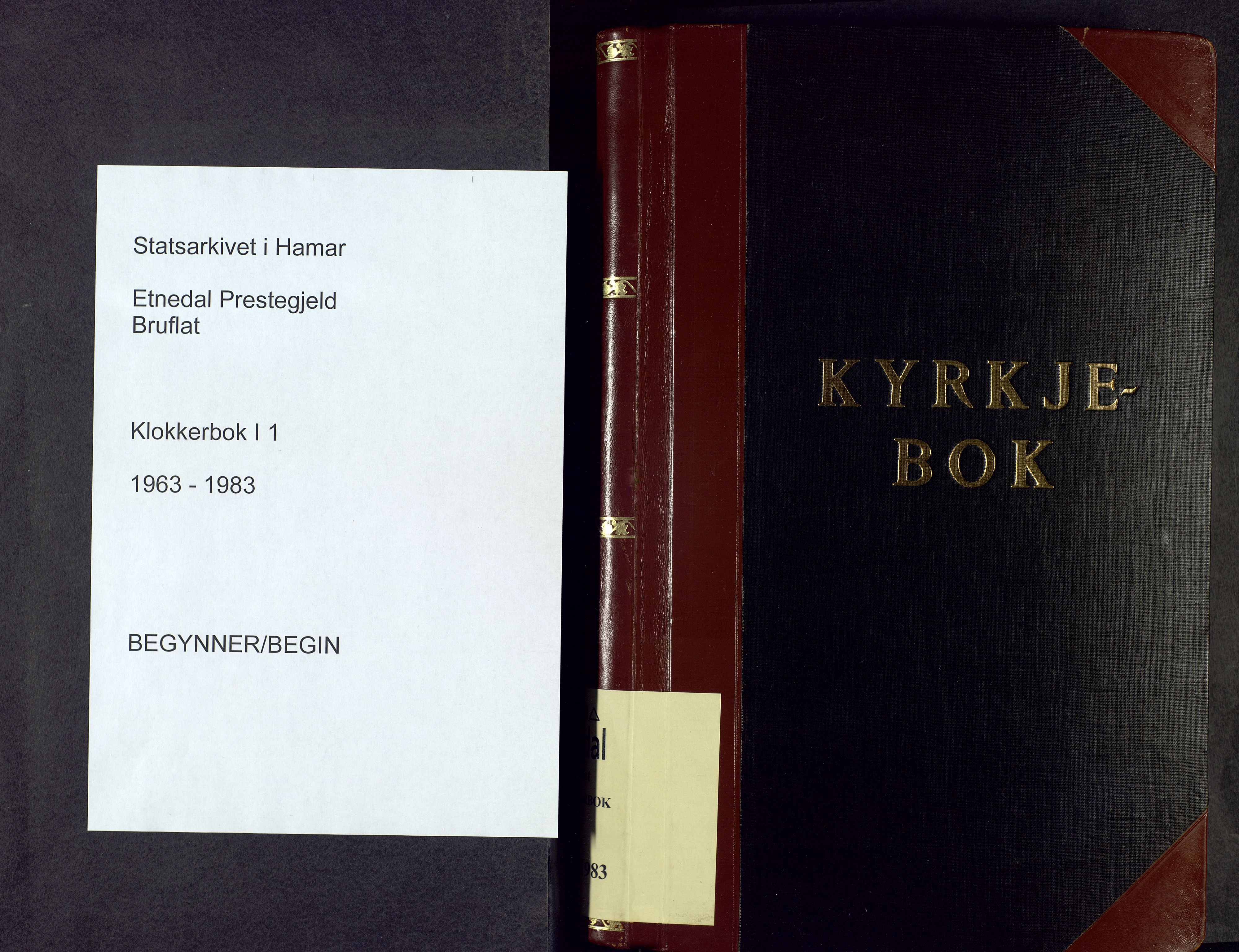 Etnedal prestekontor, AV/SAH-PREST-130/H/Ha/Hab/Haba/L0001: Parish register (copy) no. I 1, 1963-1983