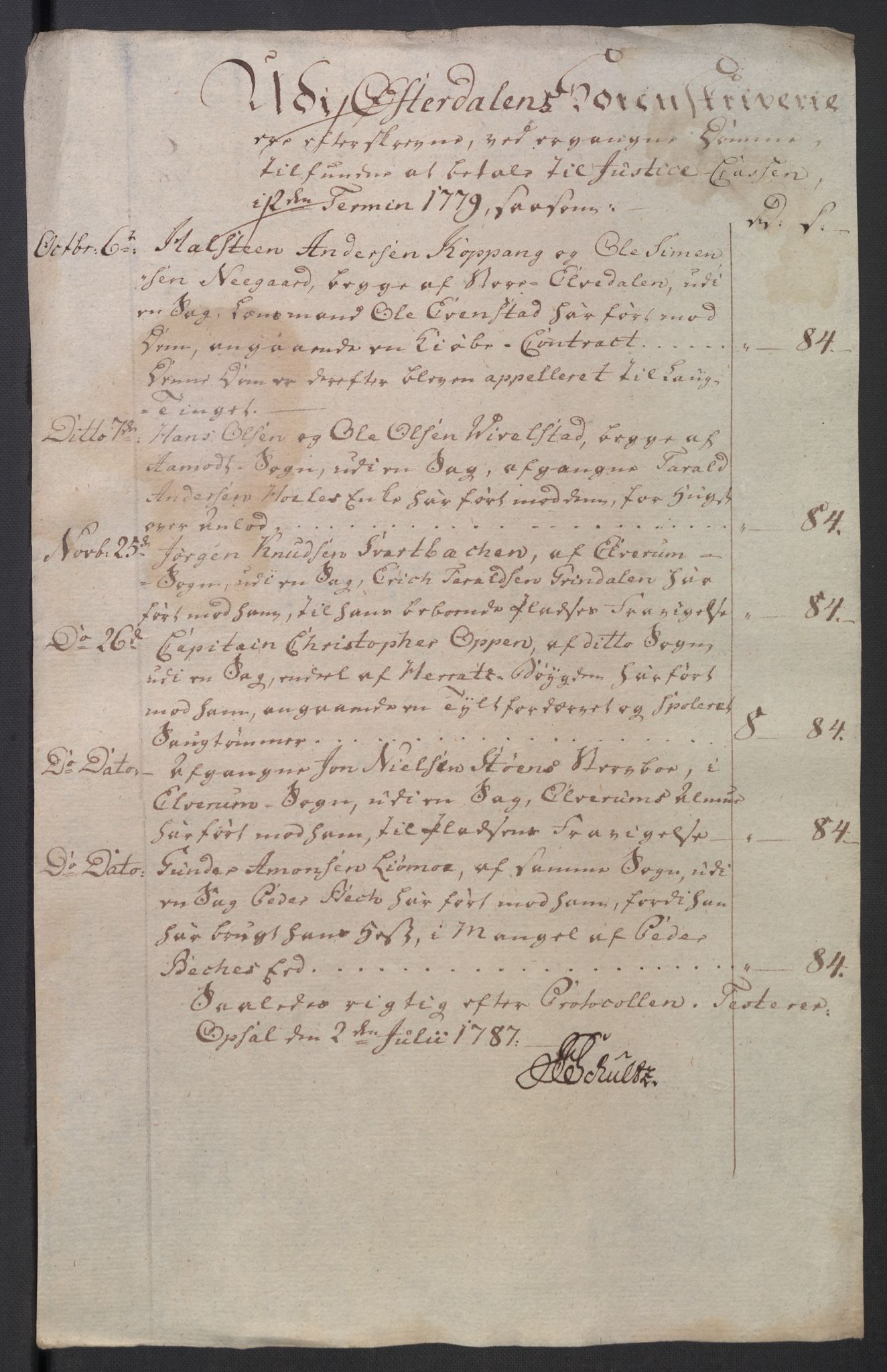 Rentekammeret inntil 1814, Reviderte regnskaper, Mindre regnskaper, AV/RA-EA-4068/Rb/L0014: Opplands amt, 1771-1779, p. 661