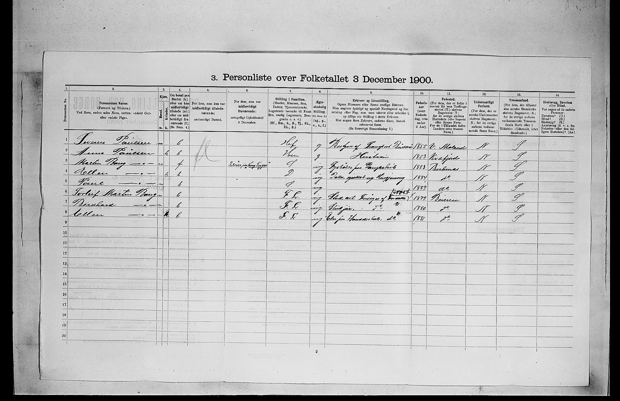 SAO, 1900 census for Kristiania, 1900, p. 30642