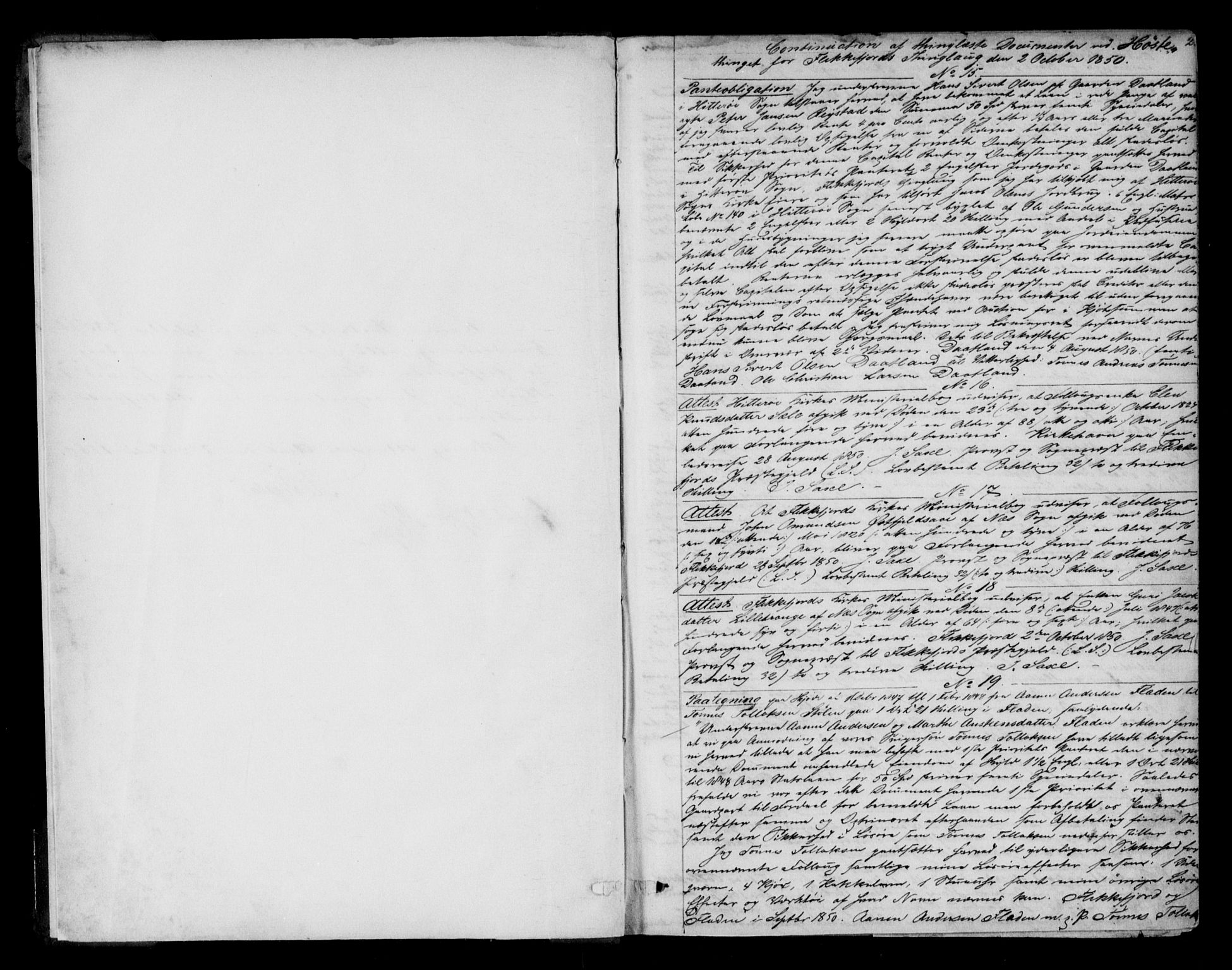 Flekkefjord sorenskriveri, SAK/1221-0001/G/Gb/Gba/L0011: Mortgage book no. 11, 1850-1853, p. 2