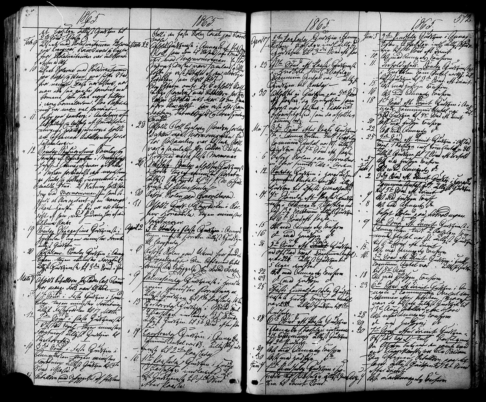Ministerialprotokoller, klokkerbøker og fødselsregistre - Sør-Trøndelag, SAT/A-1456/665/L0772: Parish register (official) no. 665A07, 1856-1878, p. 572