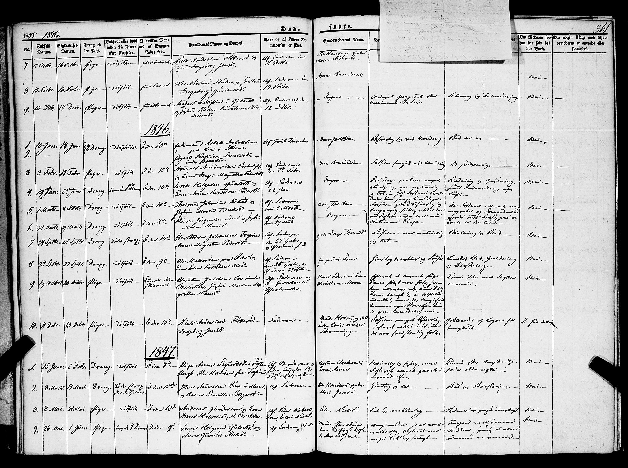 Gjerpen kirkebøker, SAKO/A-265/F/Fa/L0007b: Parish register (official) no. I 7B, 1834-1857, p. 361