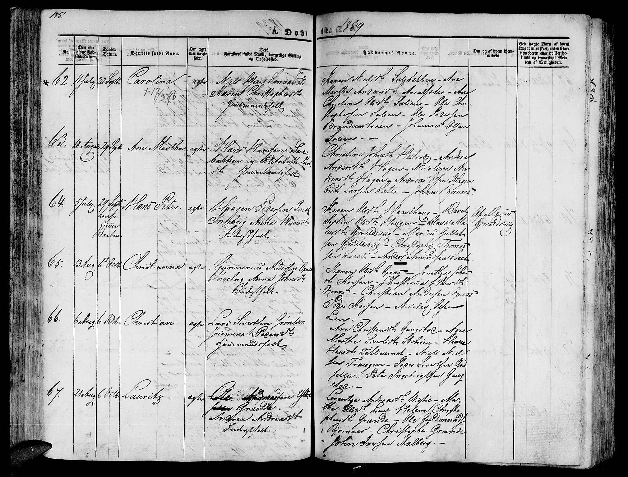 Ministerialprotokoller, klokkerbøker og fødselsregistre - Nord-Trøndelag, SAT/A-1458/701/L0006: Parish register (official) no. 701A06, 1825-1841, p. 135