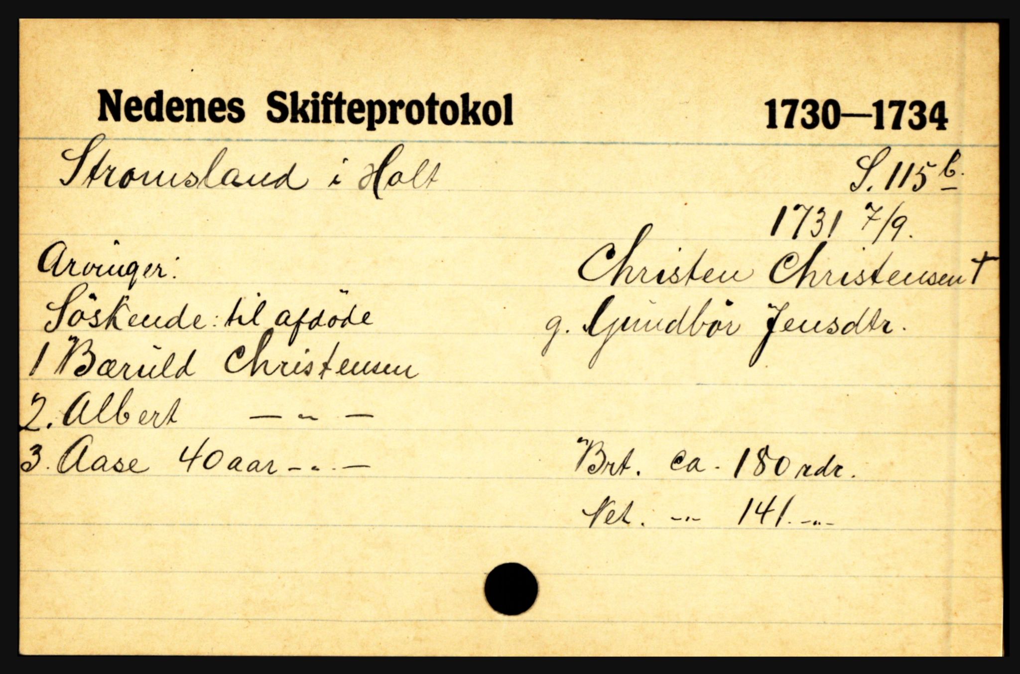 Nedenes sorenskriveri før 1824, AV/SAK-1221-0007/H, p. 28919