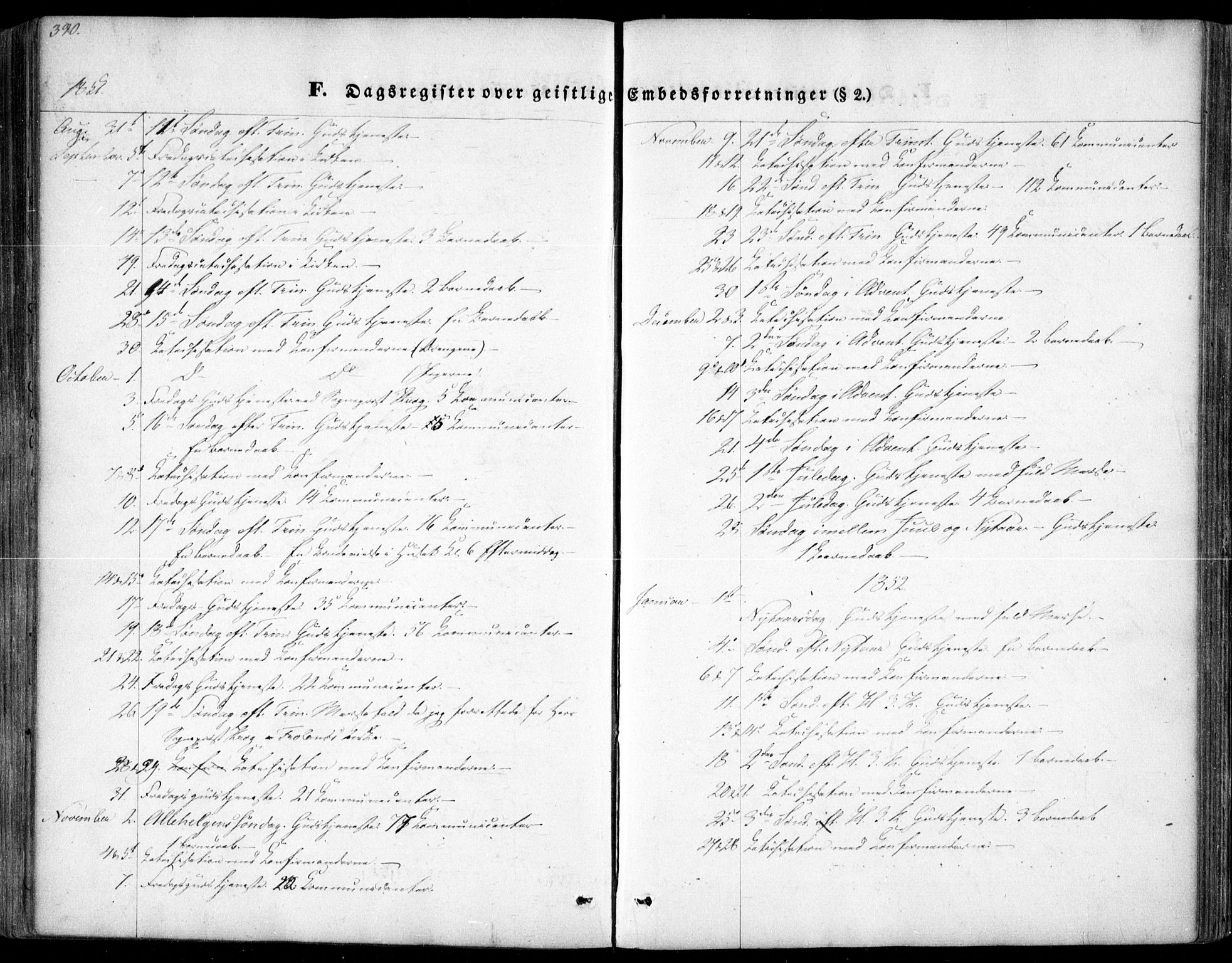 Arendal sokneprestkontor, Trefoldighet, SAK/1111-0040/F/Fa/L0005: Parish register (official) no. A 5, 1838-1854, p. 390