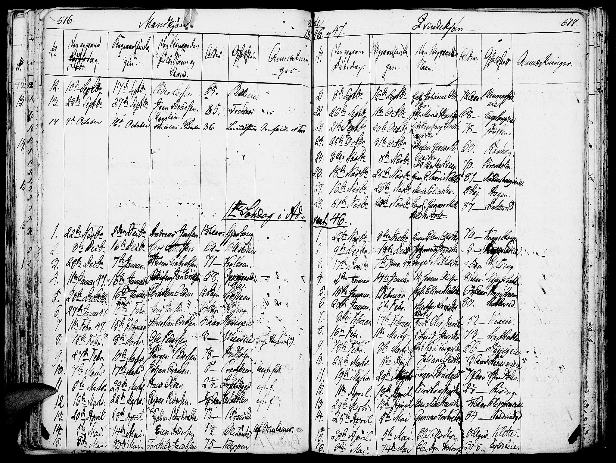 Løten prestekontor, SAH/PREST-022/K/Ka/L0006: Parish register (official) no. 6, 1832-1849, p. 516-517
