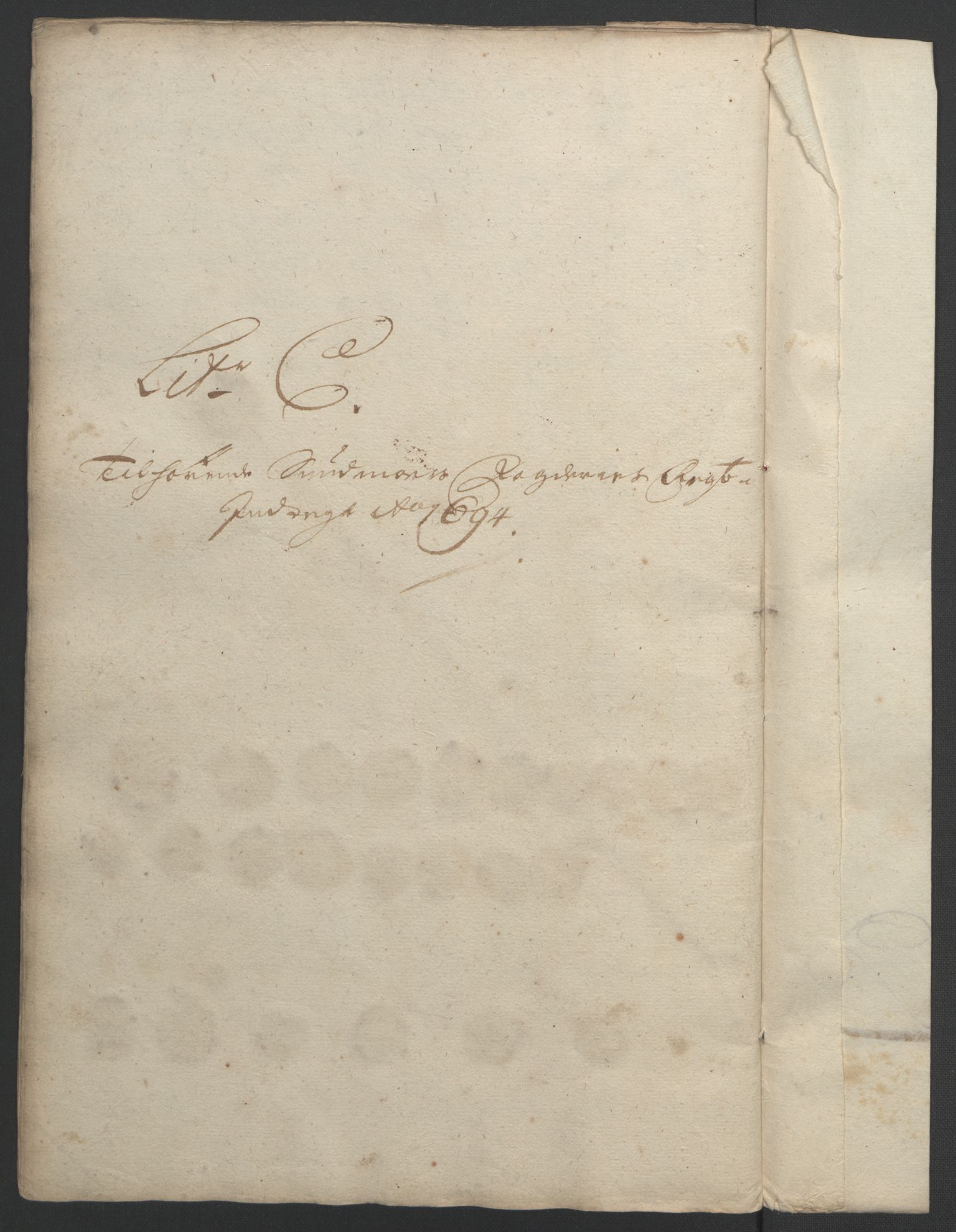 Rentekammeret inntil 1814, Reviderte regnskaper, Fogderegnskap, RA/EA-4092/R54/L3555: Fogderegnskap Sunnmøre, 1694-1695, p. 108