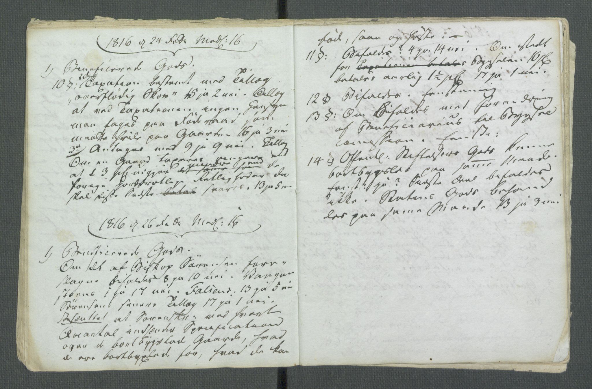 Forskjellige samlinger, Historisk-kronologisk samling, AV/RA-EA-4029/G/Ga/L0009B: Historisk-kronologisk samling. Dokumenter fra oktober 1814, årene 1815 og 1816, Christian Frederiks regnskapsbok 1814 - 1848., 1814-1848, p. 342