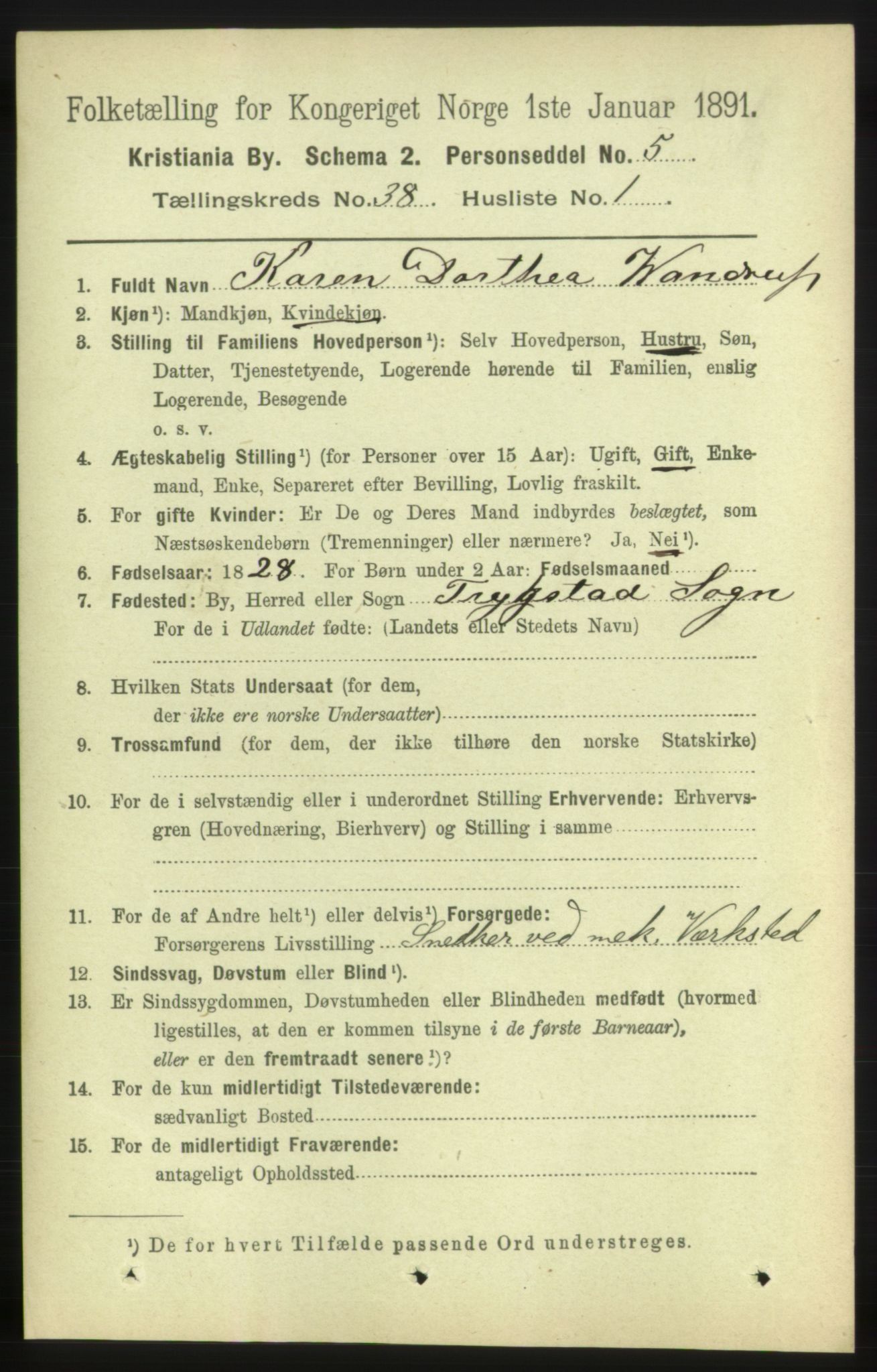 RA, 1891 census for 0301 Kristiania, 1891, p. 21281