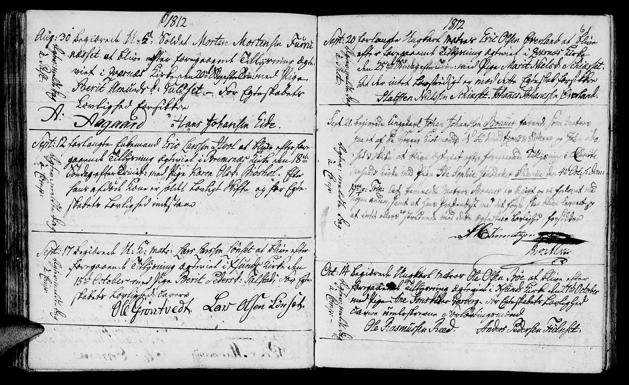 Ministerialprotokoller, klokkerbøker og fødselsregistre - Møre og Romsdal, AV/SAT-A-1454/568/L0795: Parish register (official) no. 568A04, 1802-1845, p. 61