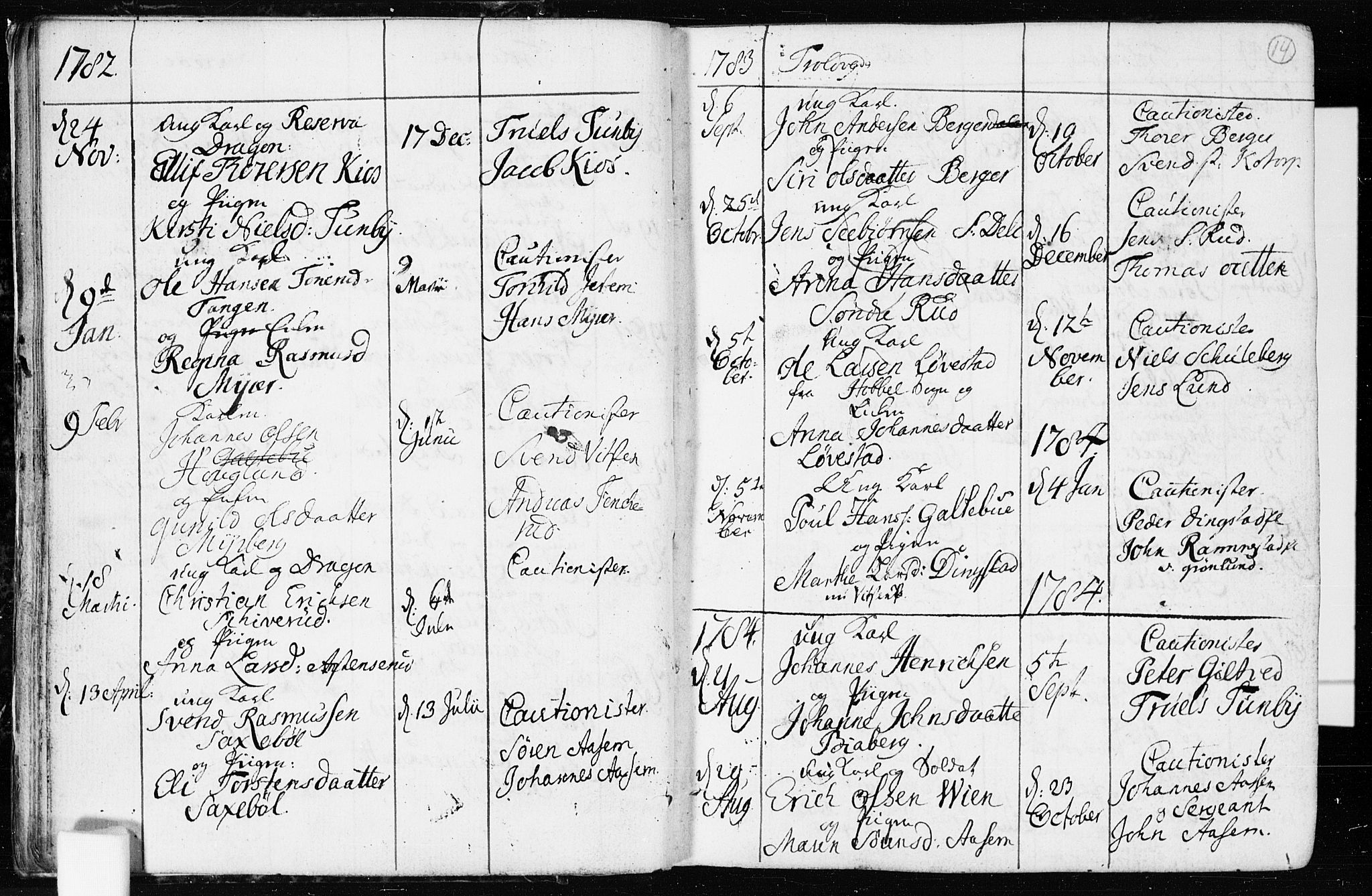 Spydeberg prestekontor Kirkebøker, SAO/A-10924/F/Fa/L0003: Parish register (official) no. I 3, 1778-1814, p. 14