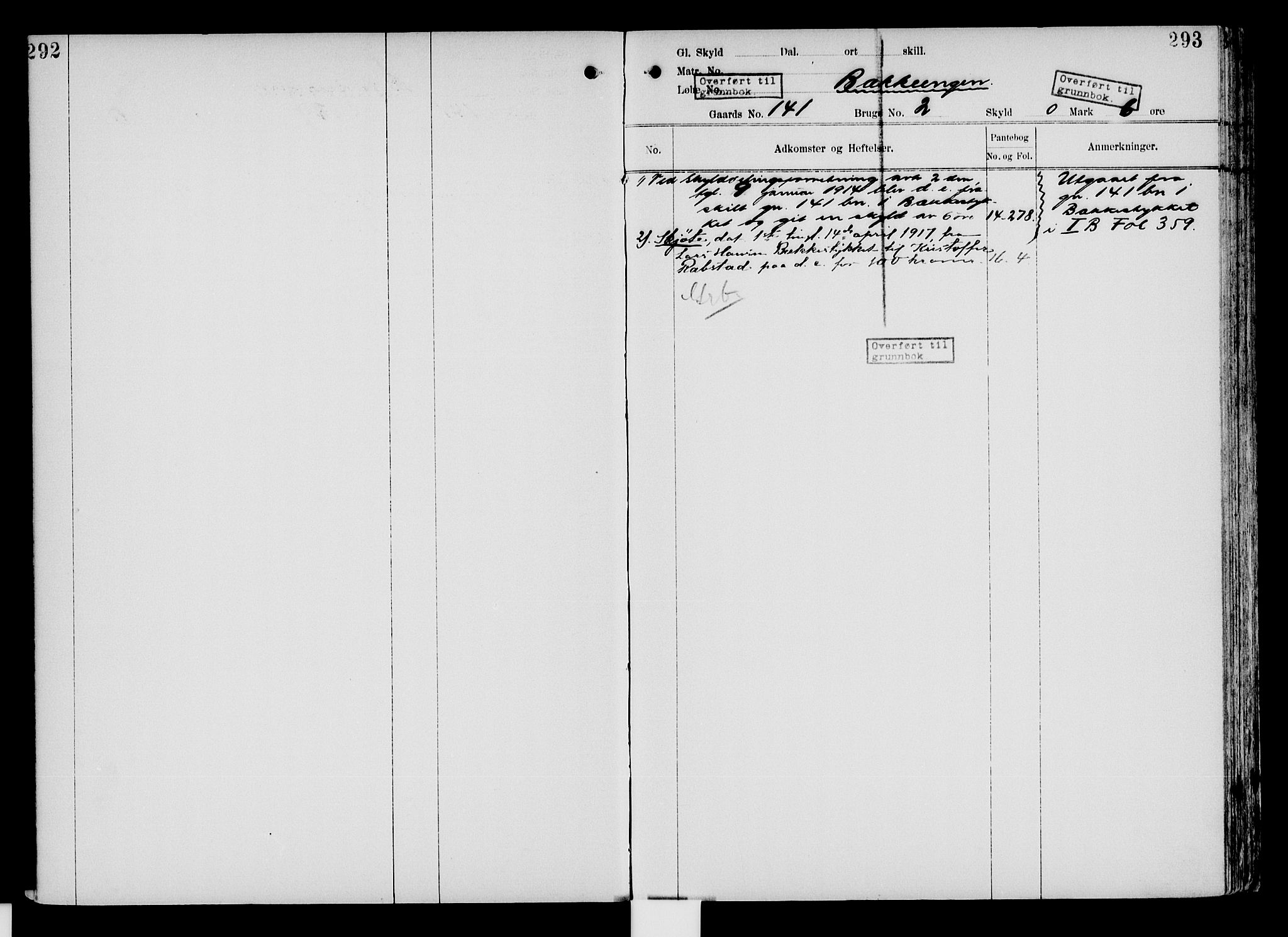 Nord-Hedmark sorenskriveri, SAH/TING-012/H/Ha/Had/Hade/L0004: Mortgage register no. 4.4, 1910-1940, p. 292-293