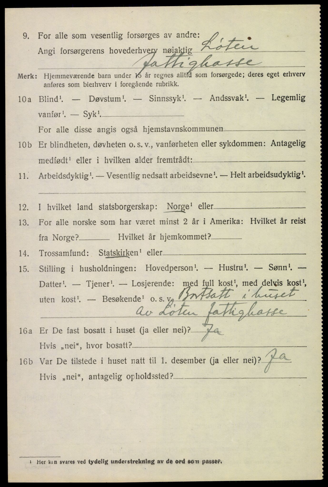 SAH, 1920 census for Løten, 1920, p. 8442