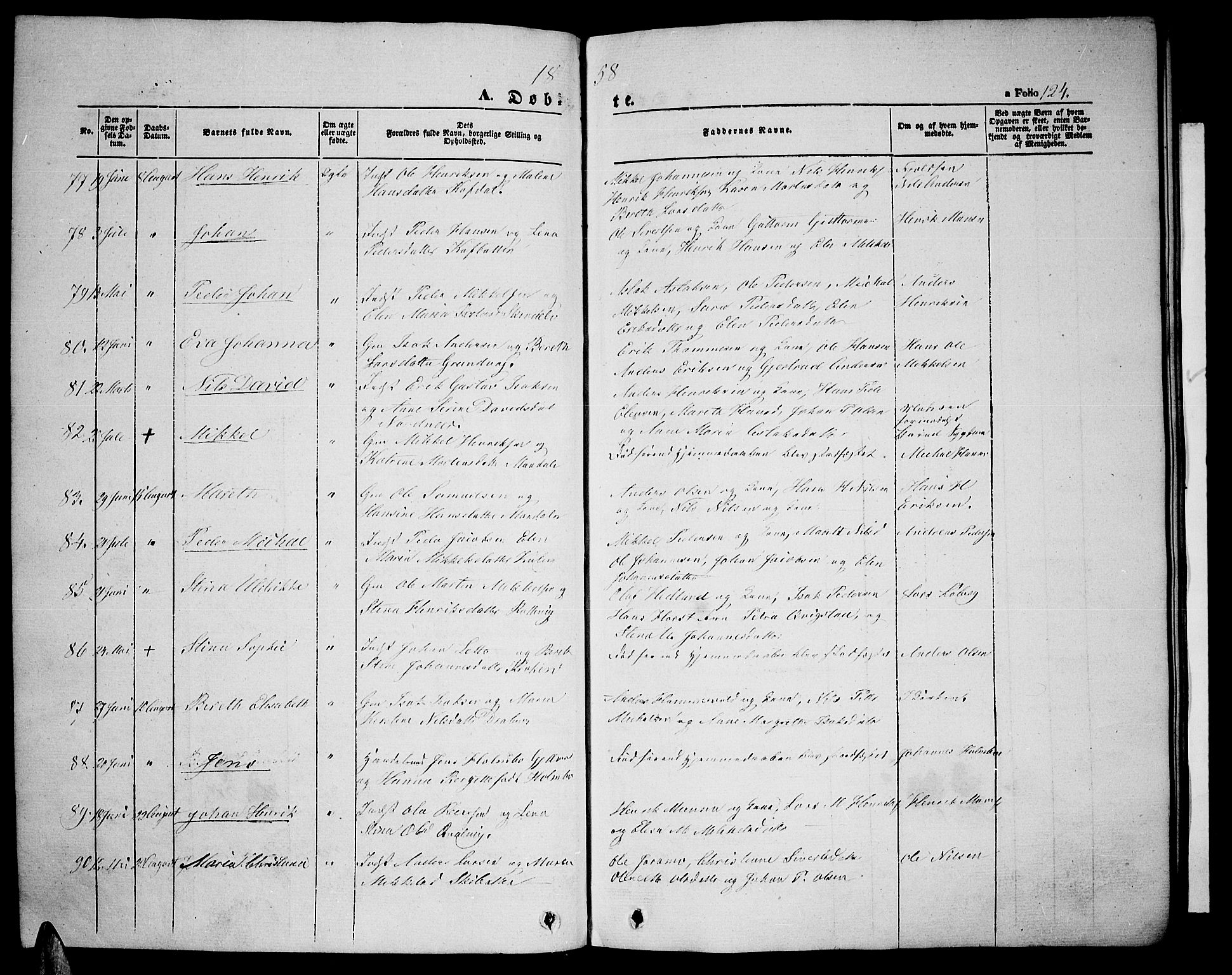 Lyngen sokneprestembete, AV/SATØ-S-1289/H/He/Heb/L0002klokker: Parish register (copy) no. 2, 1839-1860, p. 124