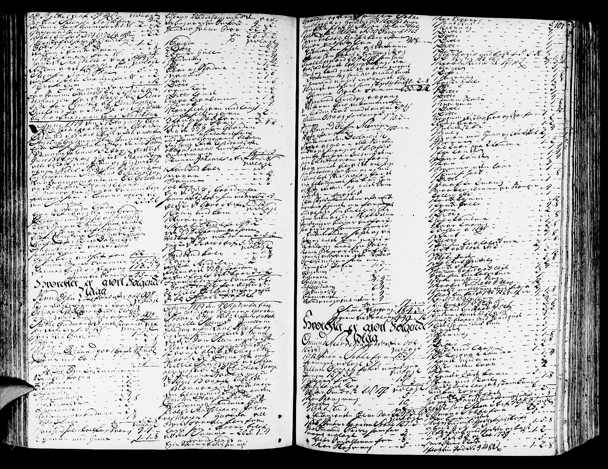 Sunnhordland sorenskrivar, SAB/A-2401/1/H/Ha/Haa/L0008: Skifteprotokollar. Register i protokoll, 1773-1780, p. 100b-101a