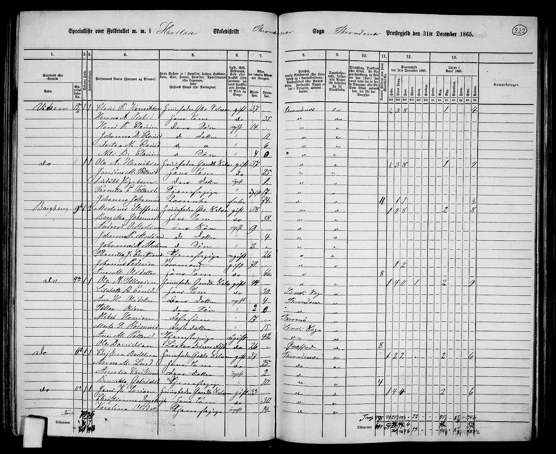 RA, 1865 census for Trondenes, 1865, p. 110