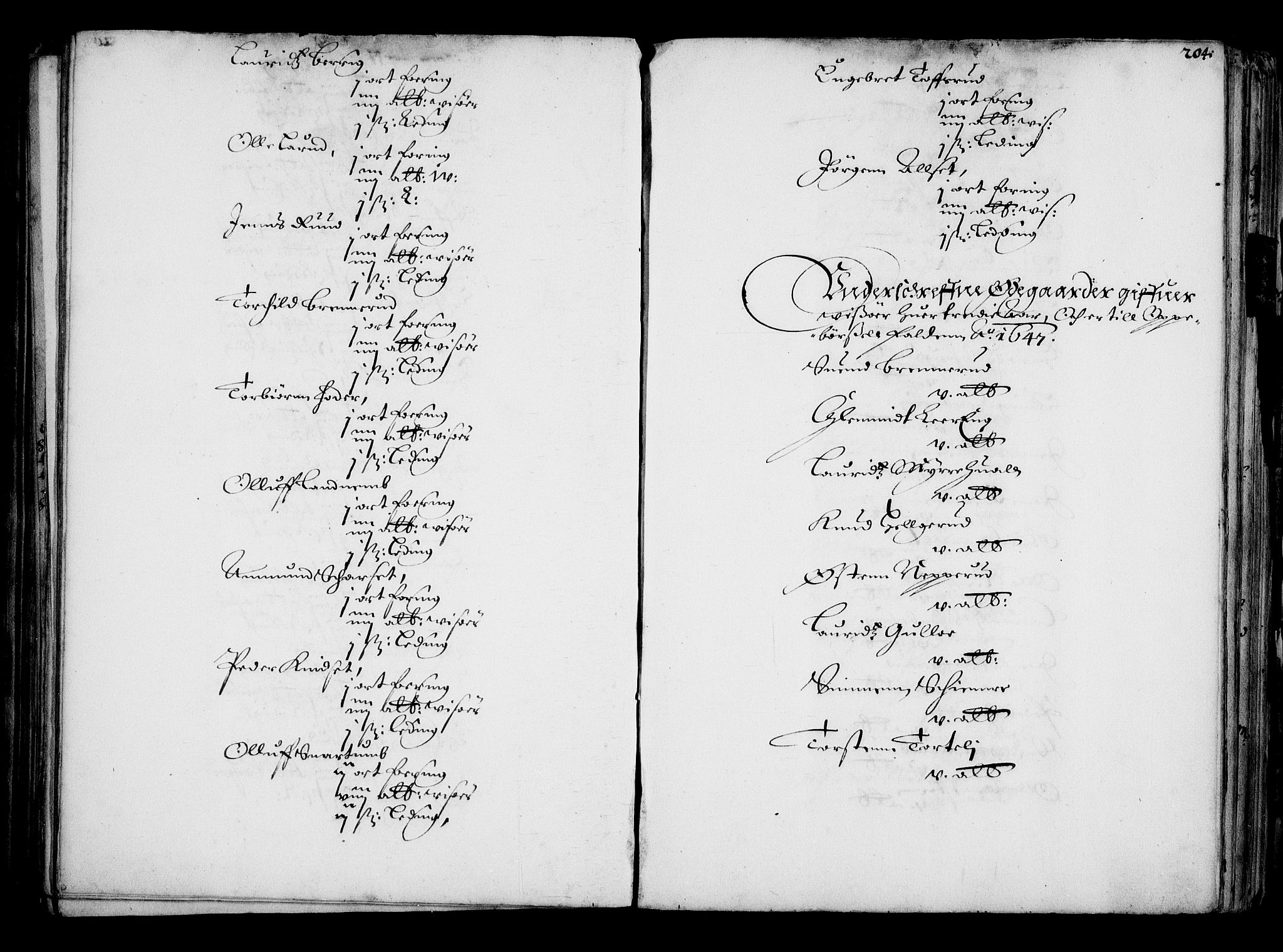 Rentekammeret inntil 1814, Realistisk ordnet avdeling, AV/RA-EA-4070/N/Na/L0001: [XI f]: Akershus stifts jordebok, 1652, p. 203b-204a