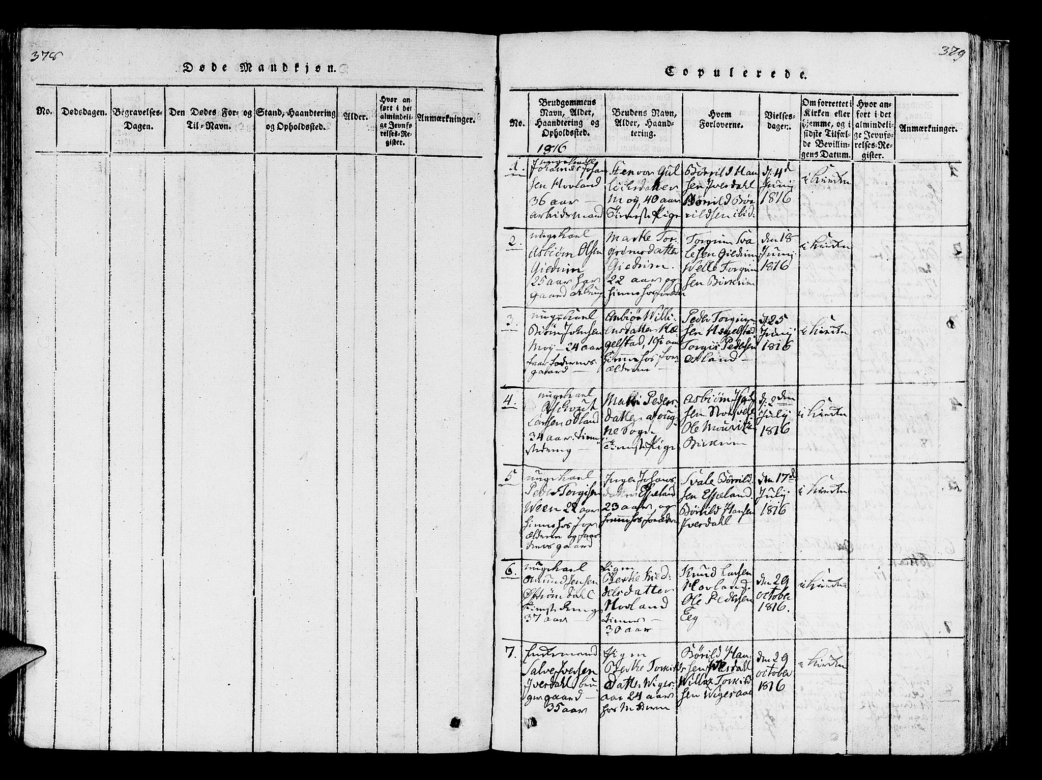 Helleland sokneprestkontor, SAST/A-101810: Parish register (official) no. A 5, 1815-1834, p. 378-379