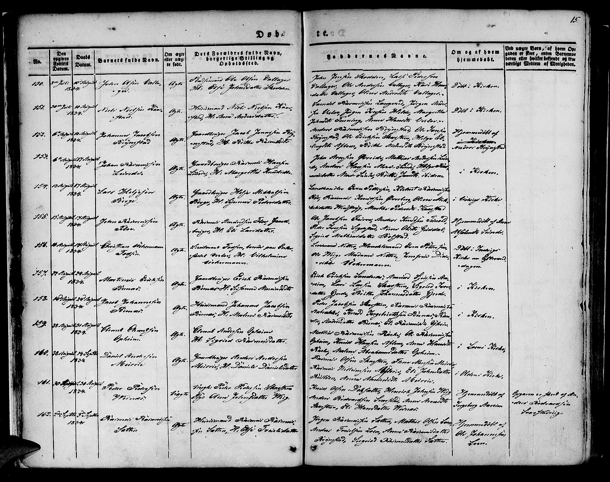 Innvik sokneprestembete, AV/SAB-A-80501: Parish register (official) no. A 4I, 1831-1846, p. 15