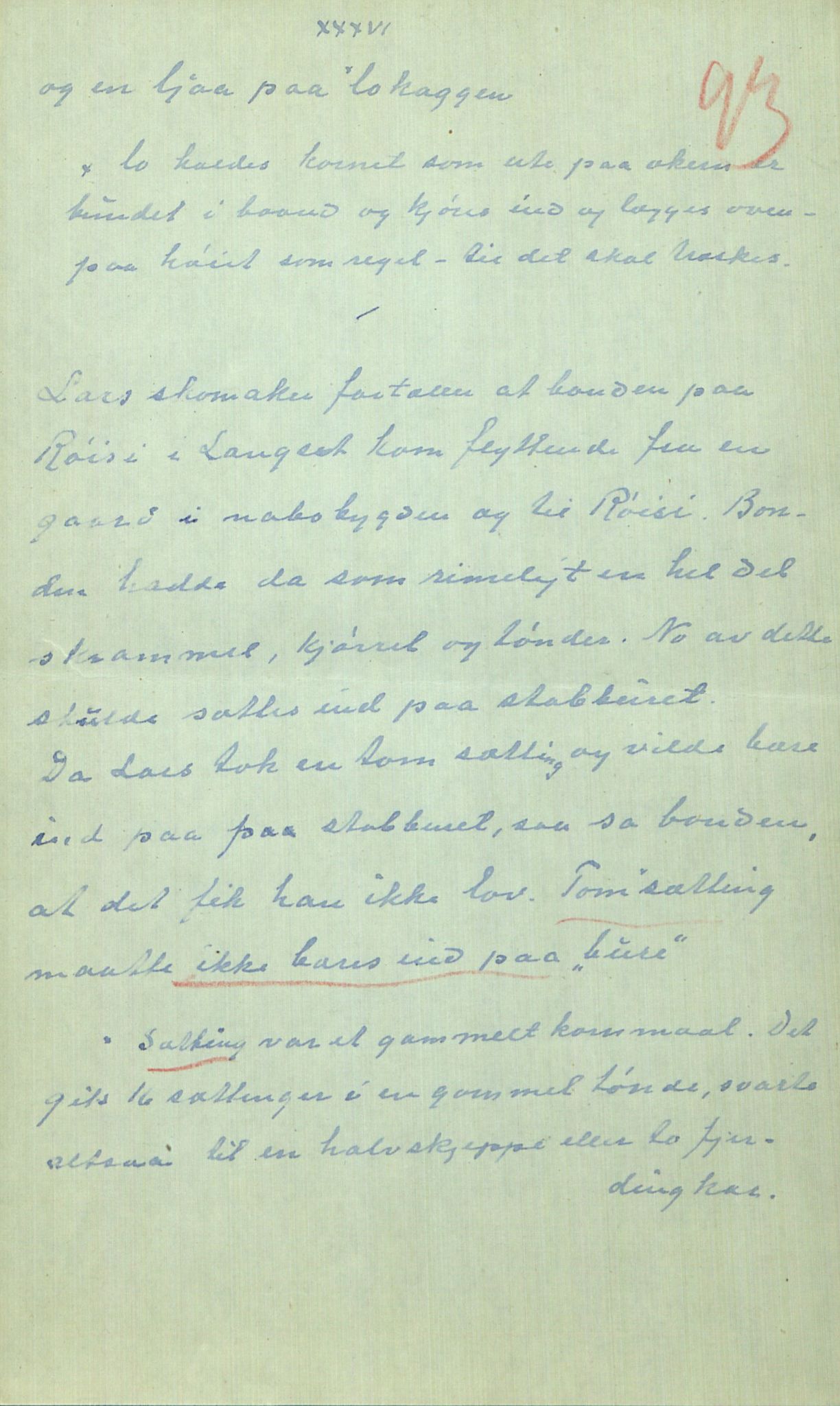 Rikard Berge, TEMU/TGM-A-1003/F/L0014/0040: 471-512 / 510 Brev til Berge frå Hankenæs + oppskrifter som H. kallar for sine, 1915-1917, p. 93