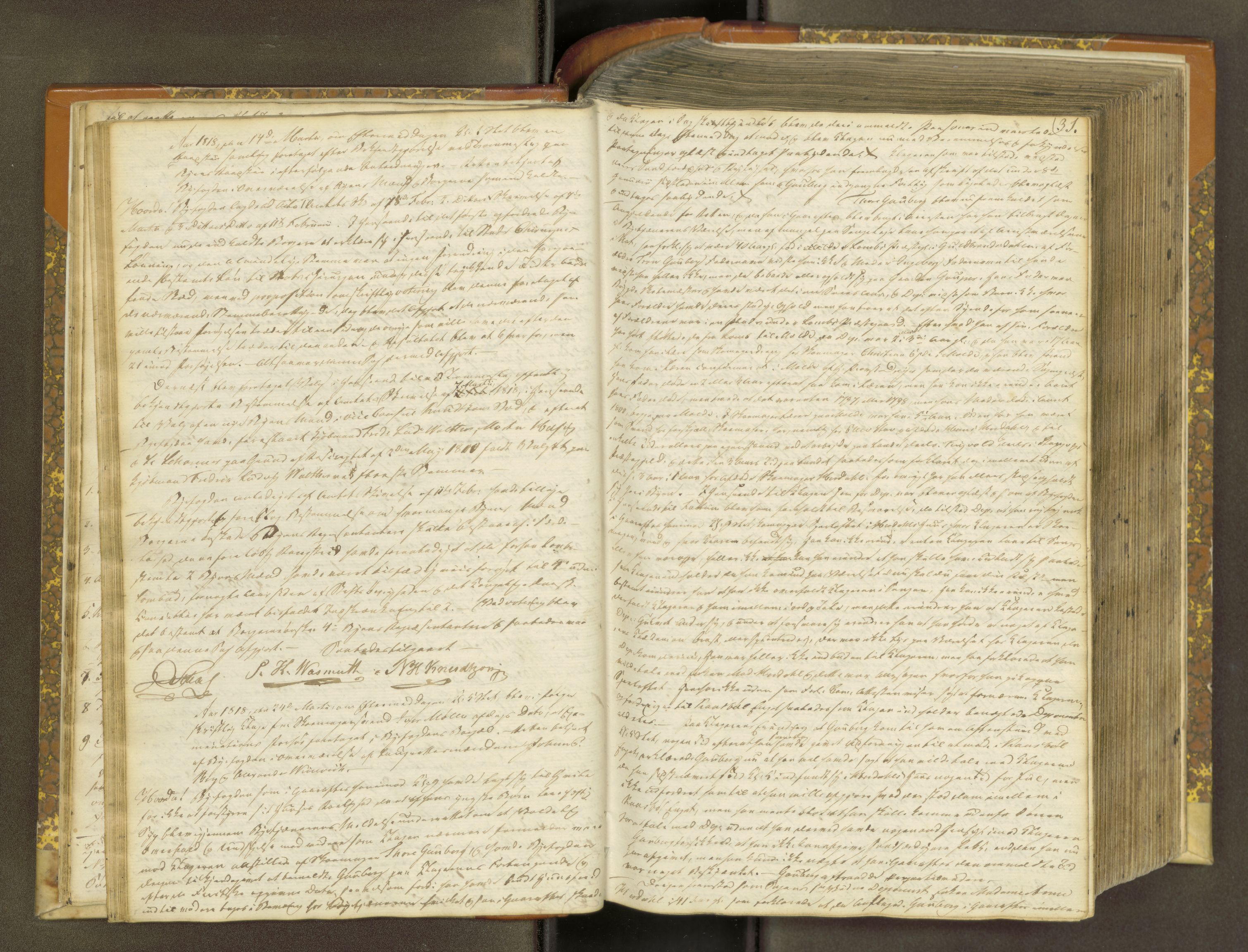 Kristiansund byfogd, AV/SAT-A-4587/A/01/L0008: Justisprotokoll. Aut. 31.12.1817, 1817-1829, p. 30b-31a
