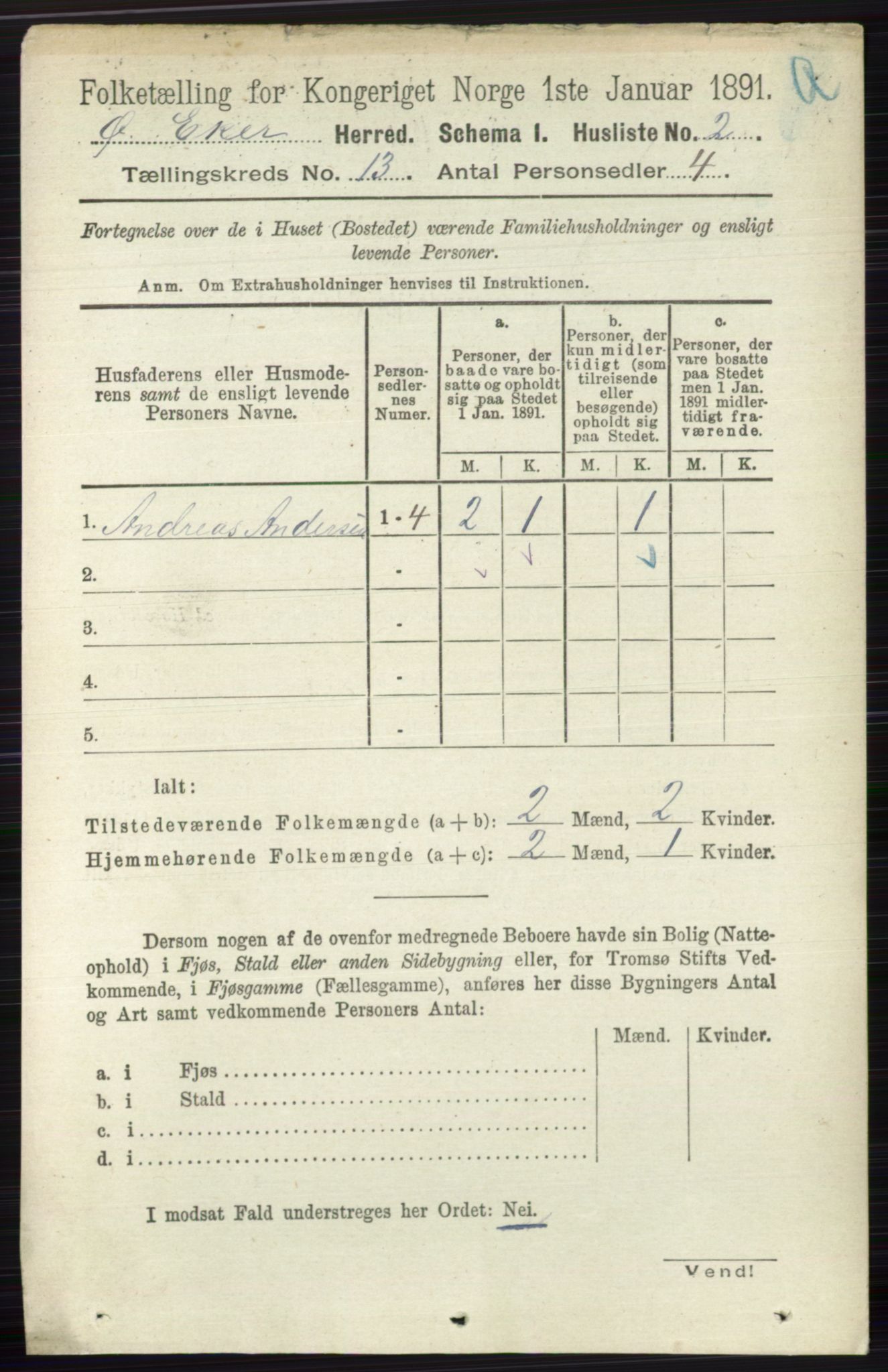 RA, 1891 census for 0624 Øvre Eiker, 1891, p. 5781