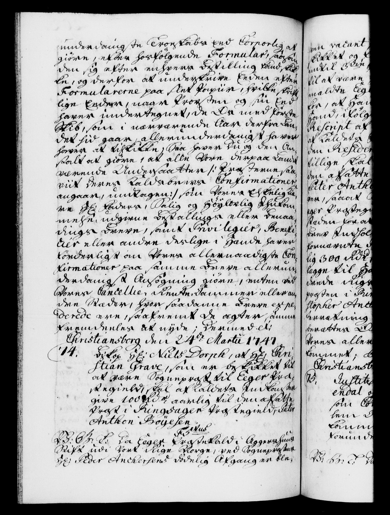 Danske Kanselli 1572-1799, AV/RA-EA-3023/F/Fc/Fca/Fcab/L0031: Norske tegnelser, 1746-1748, p. 202b