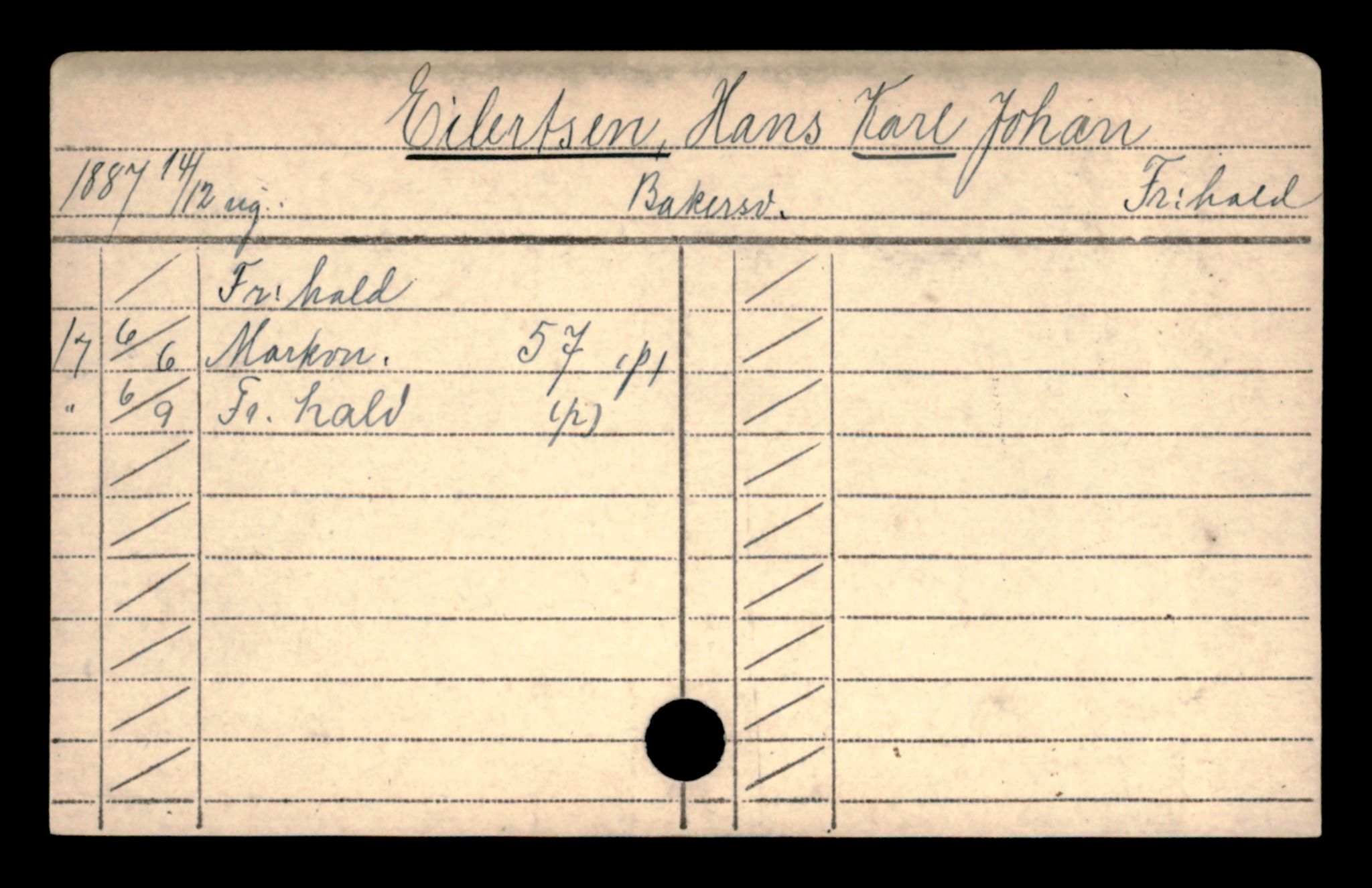 Oslo folkeregister, Registerkort, AV/SAO-A-11715/D/Da/L0016: Menn: Eilertsen John - Enevoldsen Jens, 1906-1919