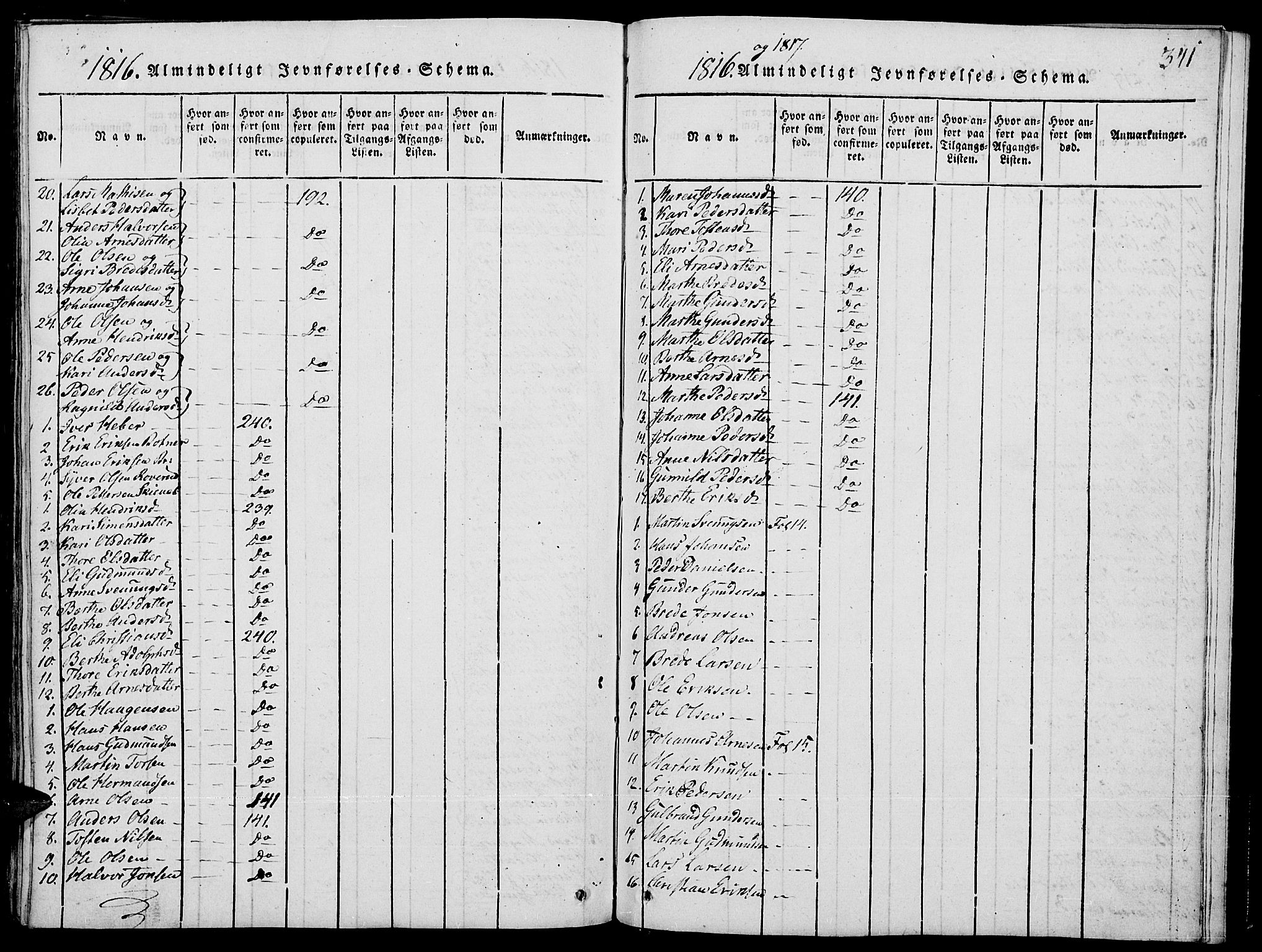 Grue prestekontor, SAH/PREST-036/H/Ha/Hab/L0001: Parish register (copy) no. 1, 1814-1841, p. 341
